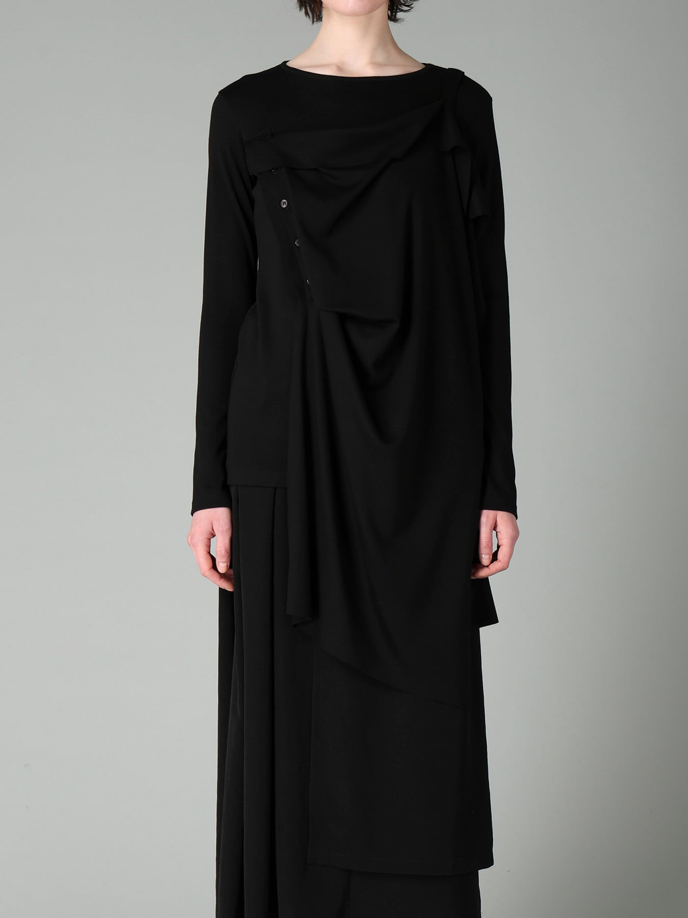WOOL SMOOTH INTERLOCK STRAP LAYERED T
