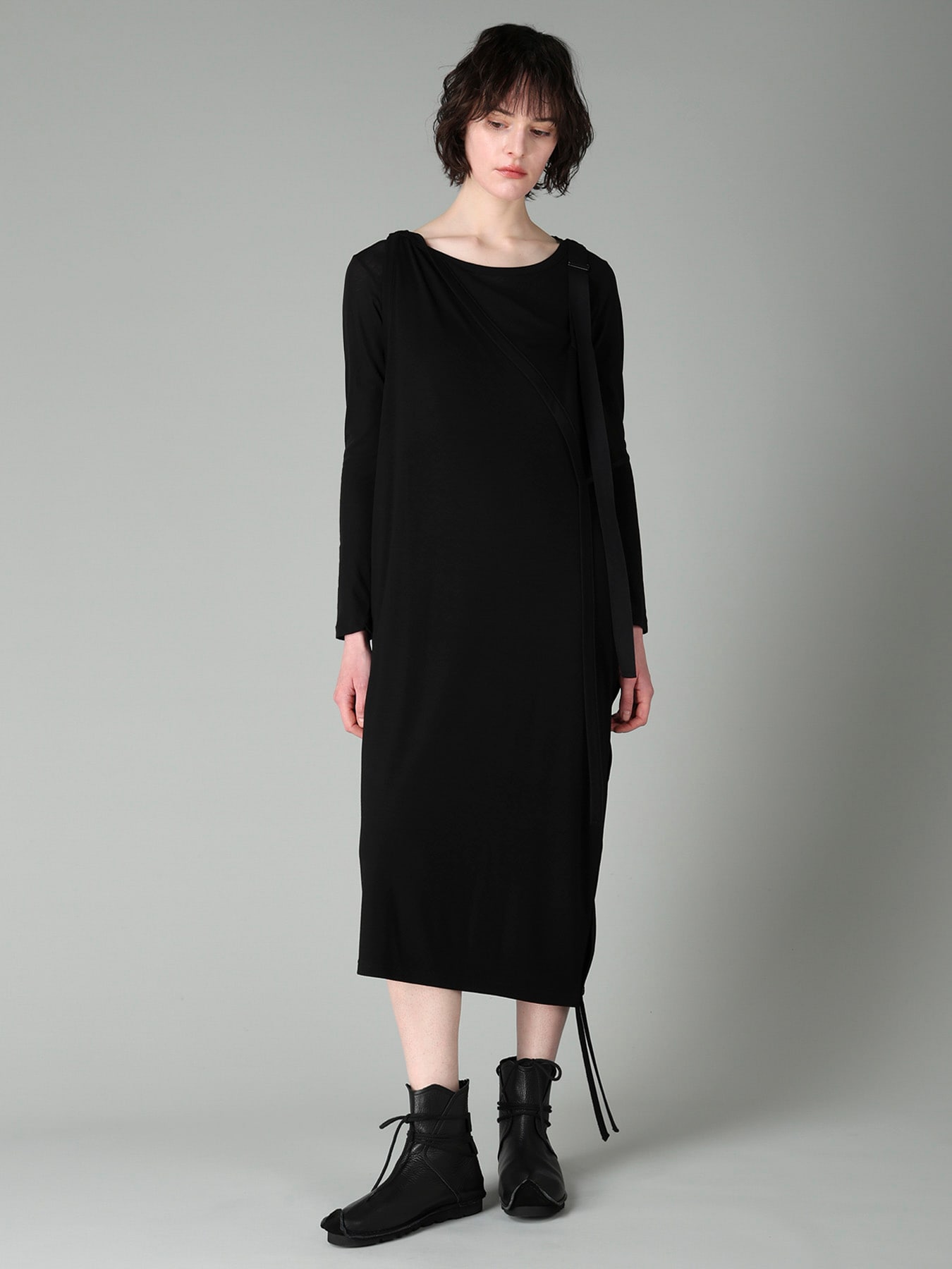 WOOL SMOOTH INTERLOCK ASM SLEEVELESS DRESS