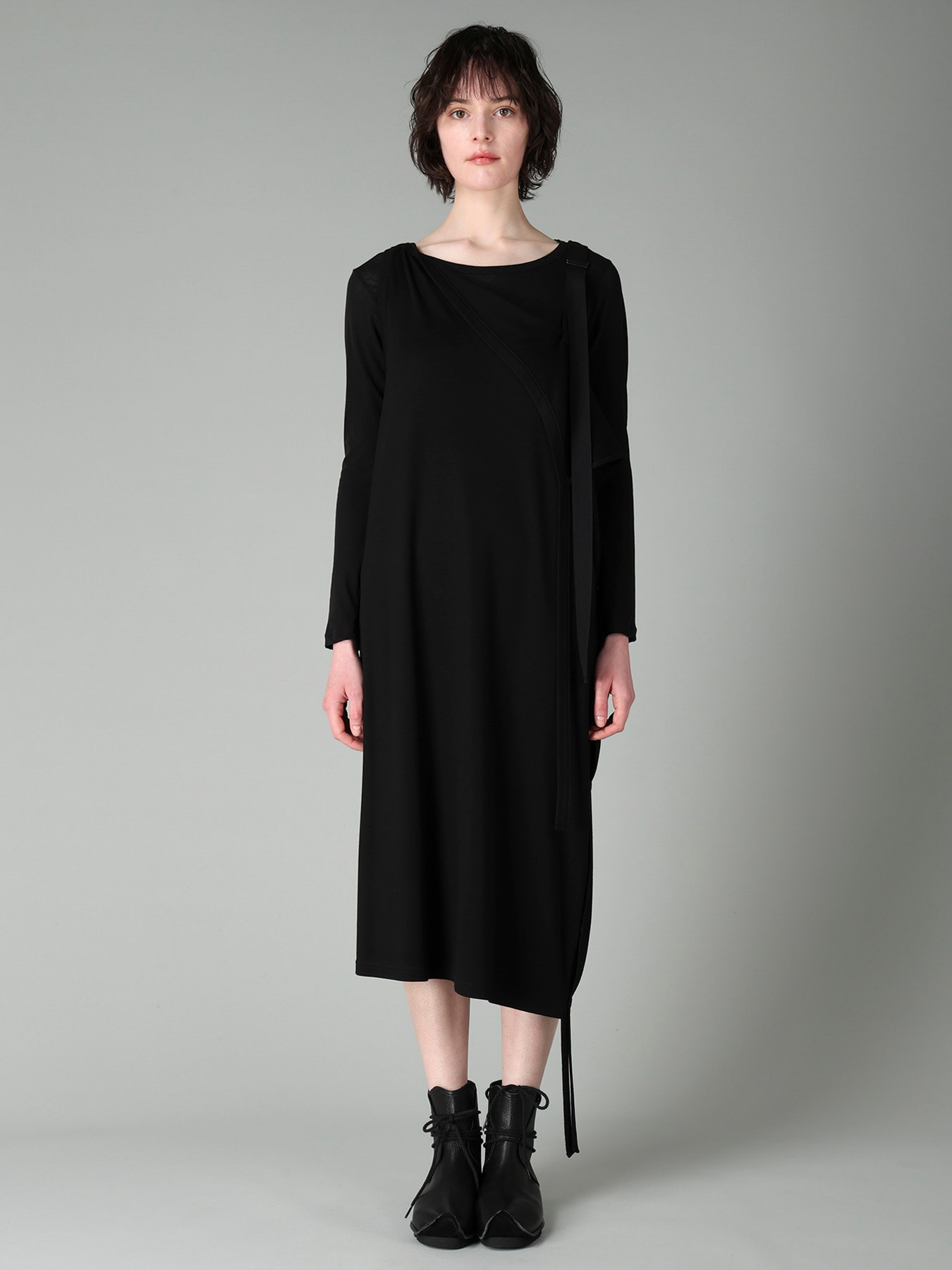 WOOL SMOOTH INTERLOCK ASM SLEEVELESS DRESS