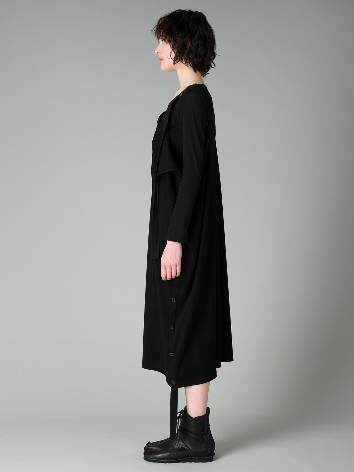WOOL SMOOTH INTERLOCK ASM SLEEVELESS DRESS