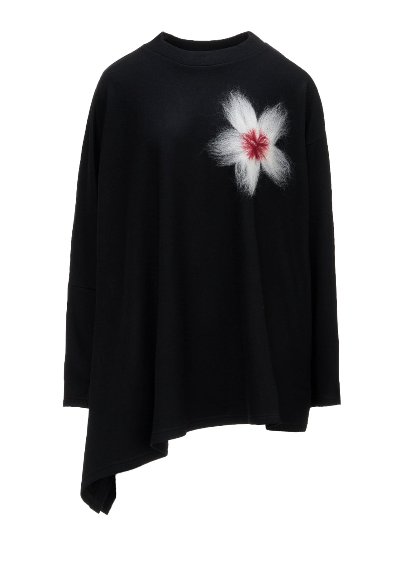 MILLED WOOL SINGLE NEEDLE PUNCH PULLOVER