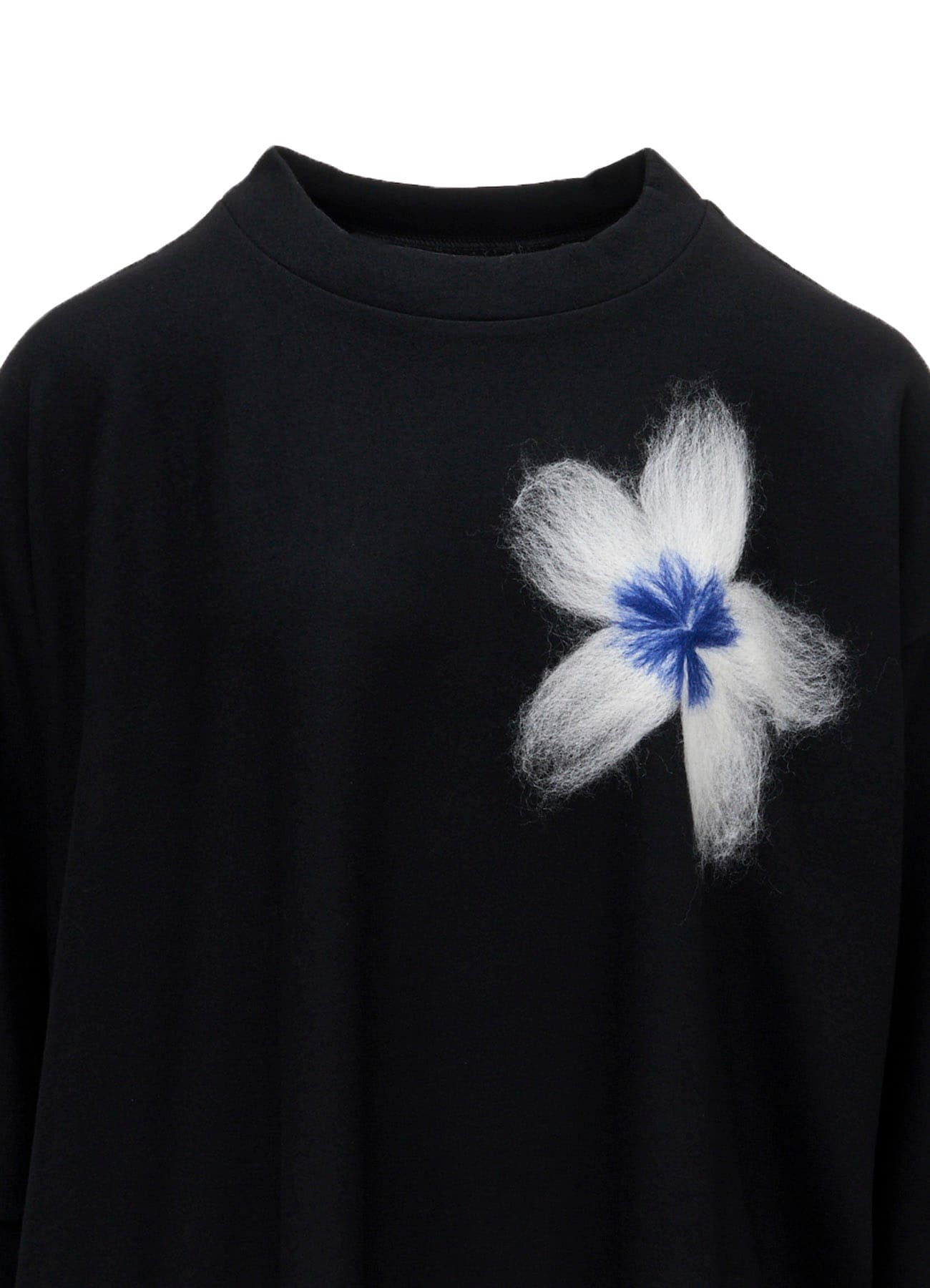 MILLED WOOL SINGLE NEEDLE PUNCH PULLOVER