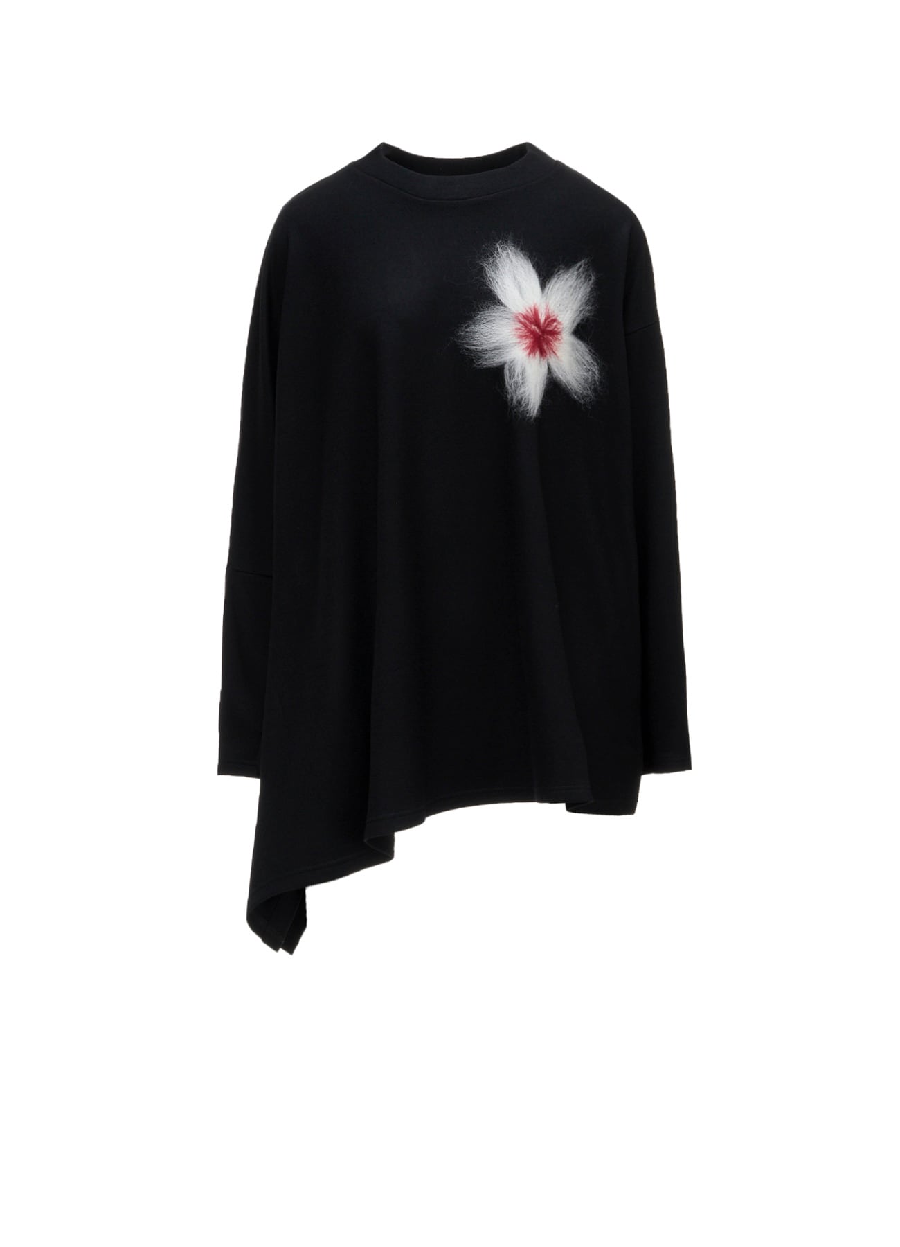MILLED WOOL SINGLE NEEDLE PUNCH PULLOVER