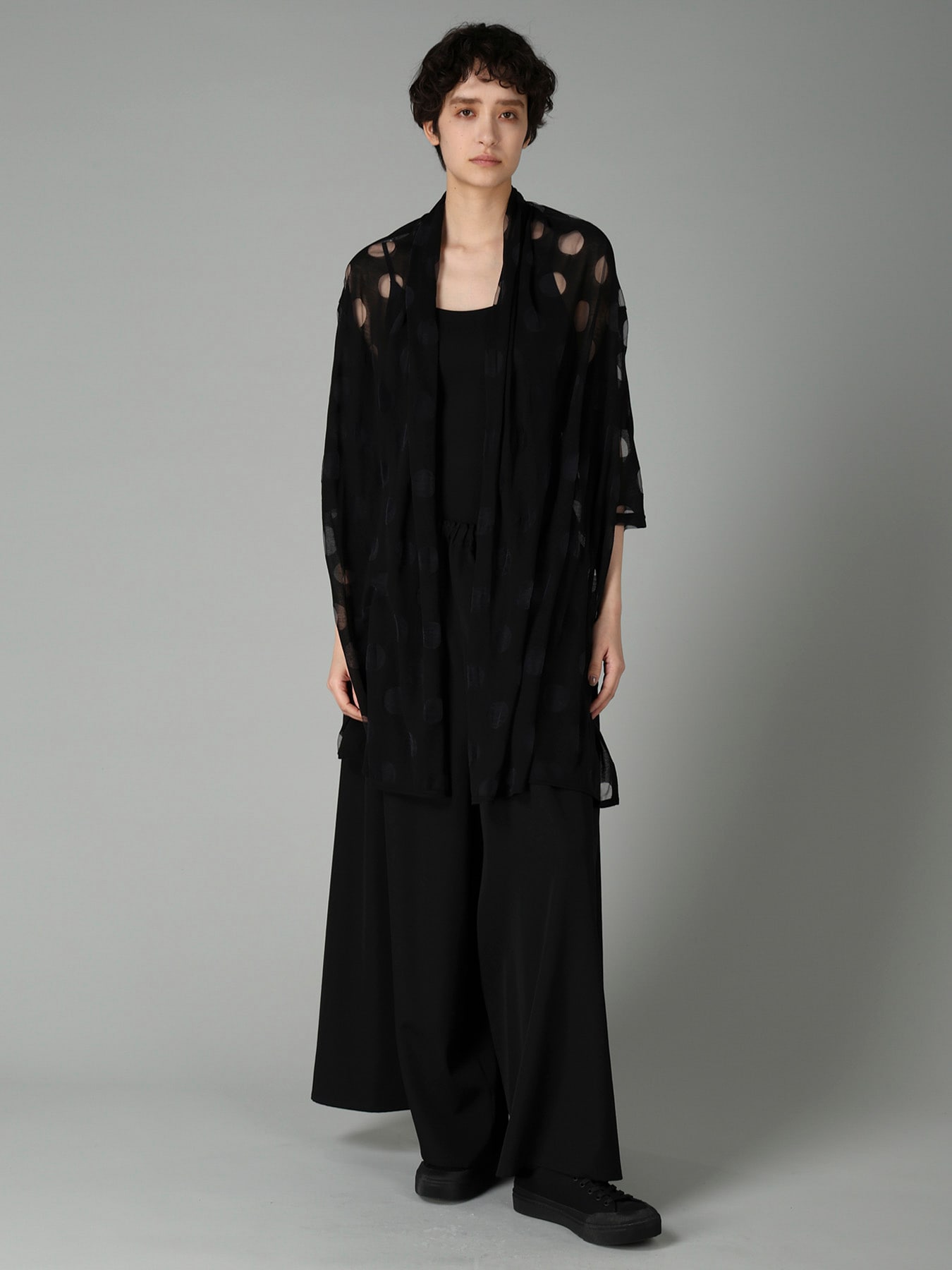 C/NY OPAL SINGLE JERSEY  UNBALANCED CARDIGAN