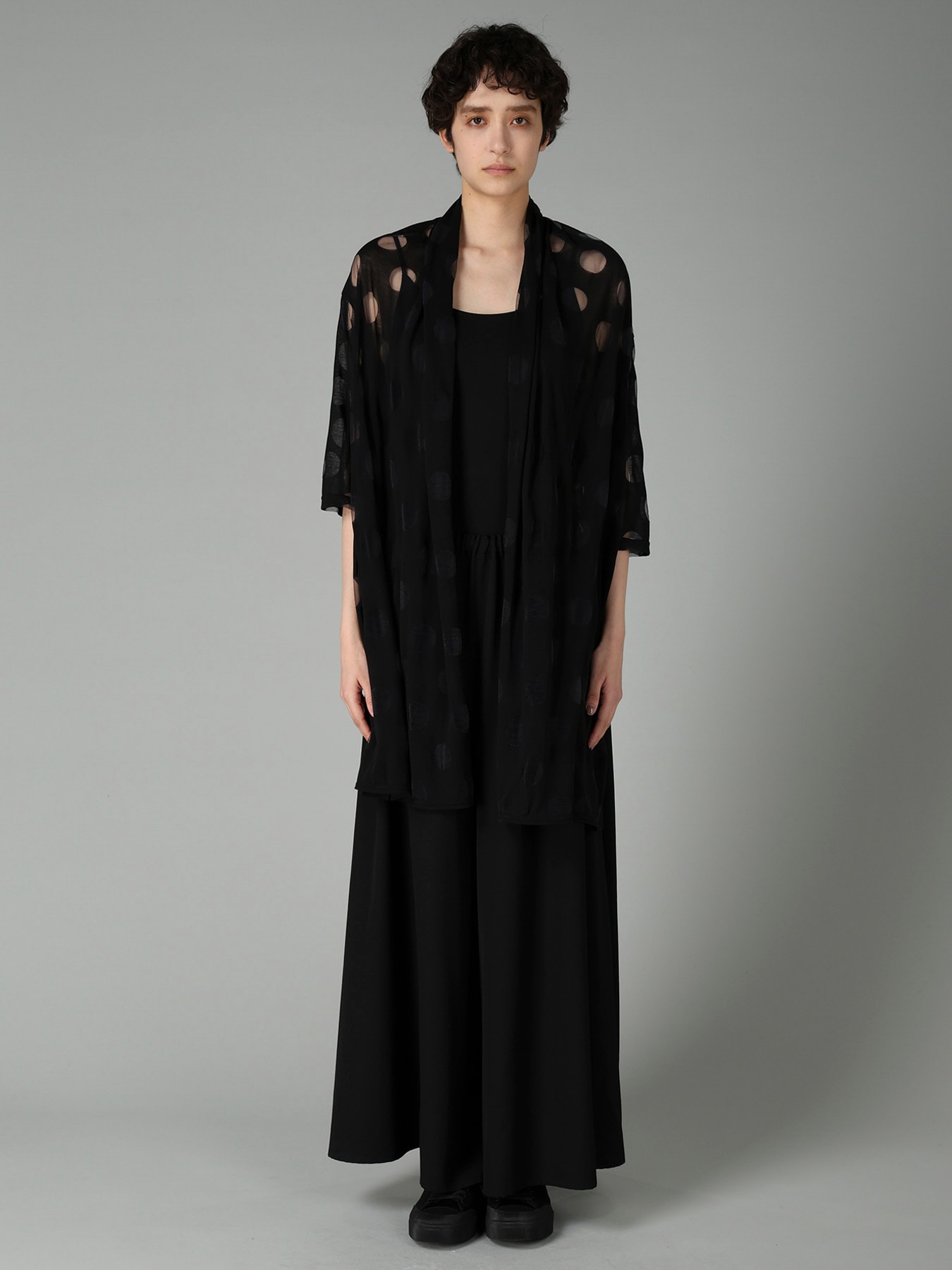 C/NY OPAL SINGLE JERSEY  UNBALANCED CARDIGAN