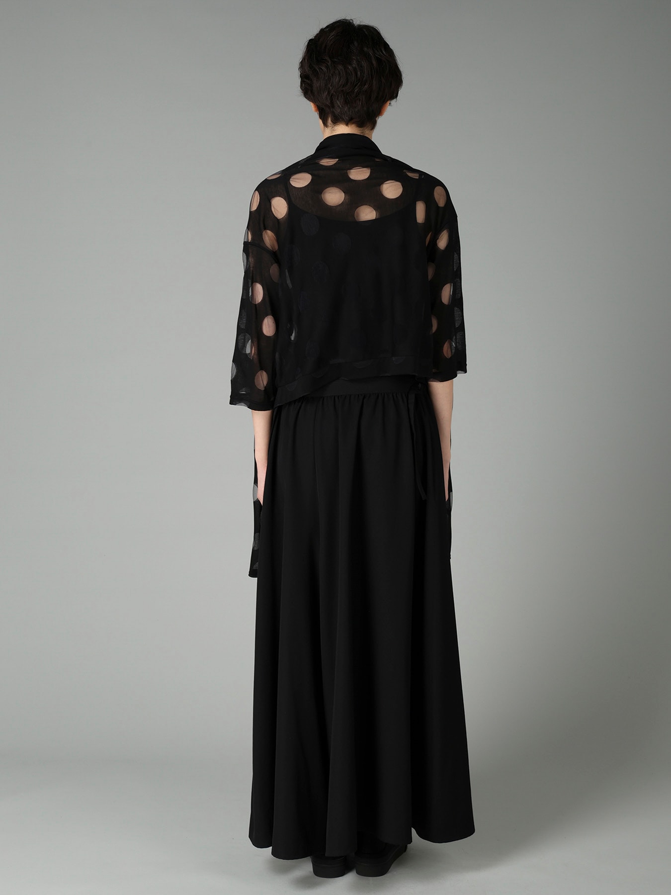 C/NY OPAL SINGLE JERSEY  UNBALANCED CARDIGAN
