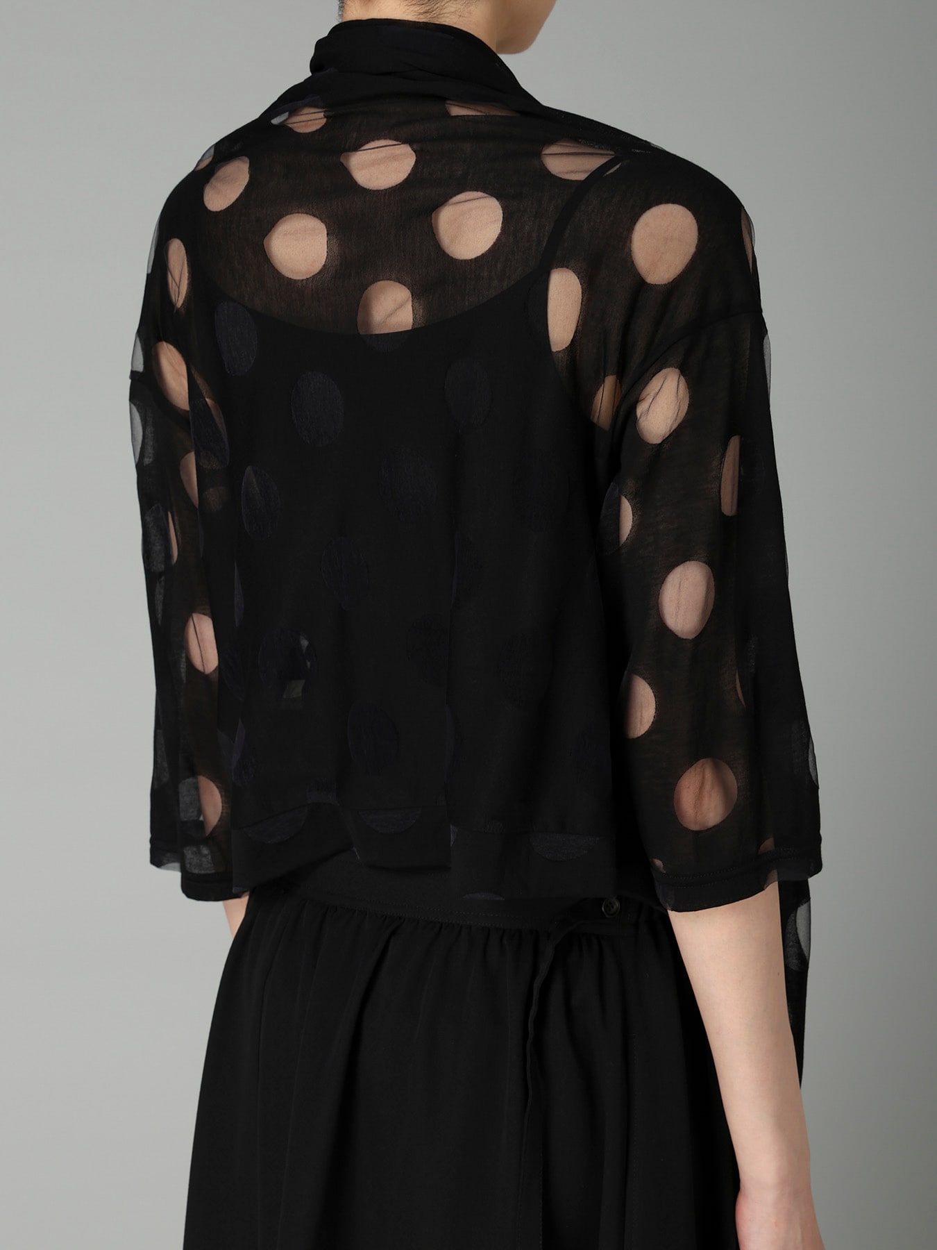 C/NY OPAL SINGLE JERSEY  UNBALANCED CARDIGAN