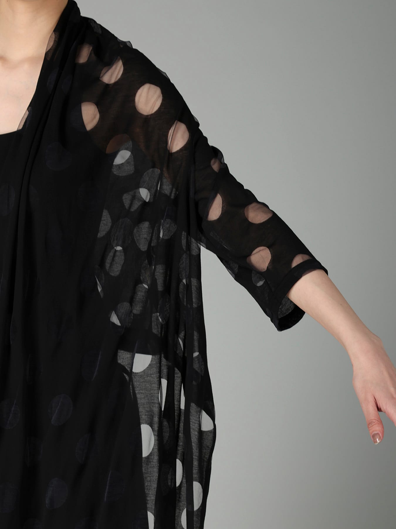 C/NY OPAL SINGLE JERSEY  UNBALANCED CARDIGAN
