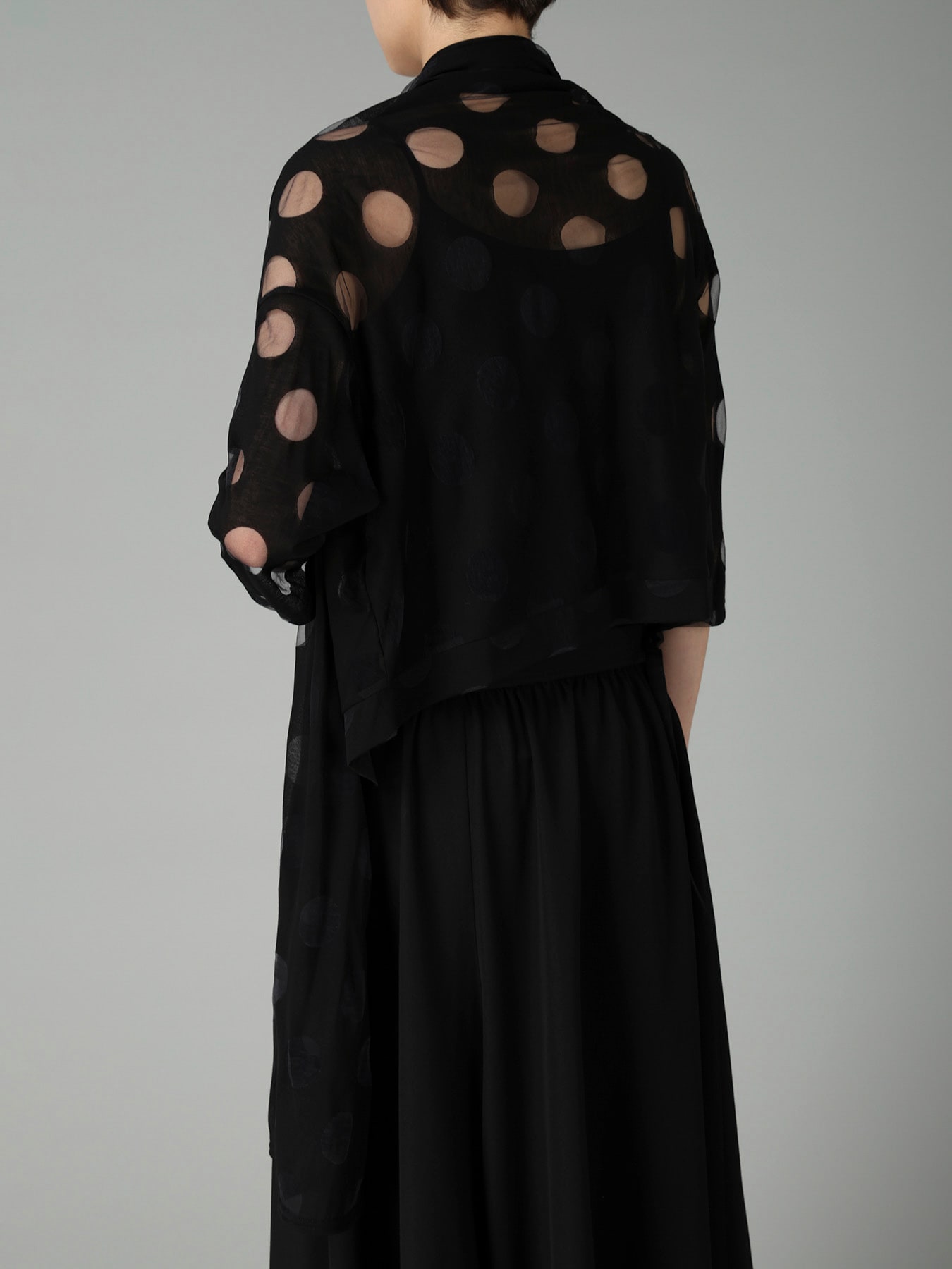 C/NY OPAL SINGLE JERSEY  UNBALANCED CARDIGAN