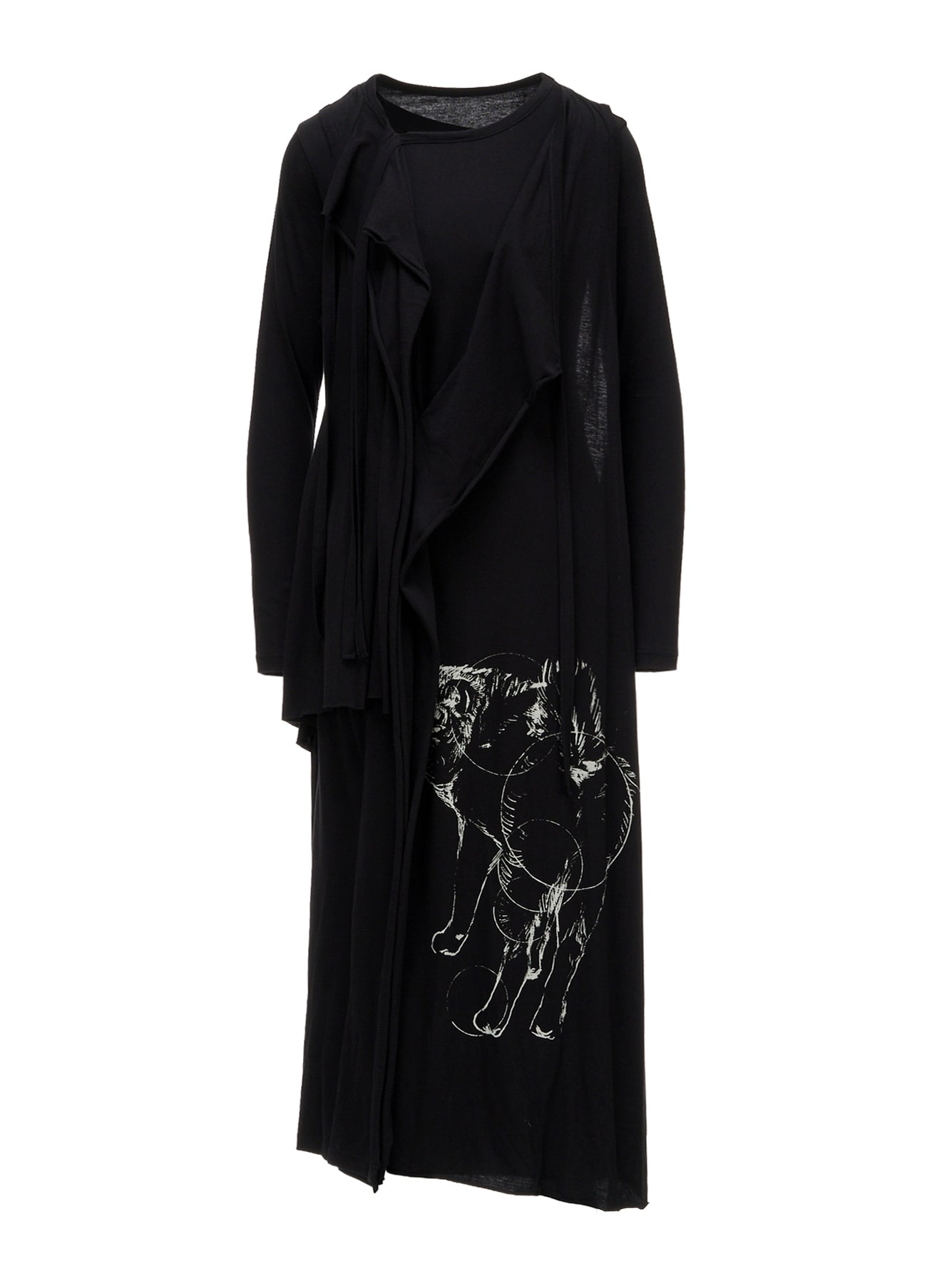 COTTON SINGLE JERSEY PRINTED DRESS RIN