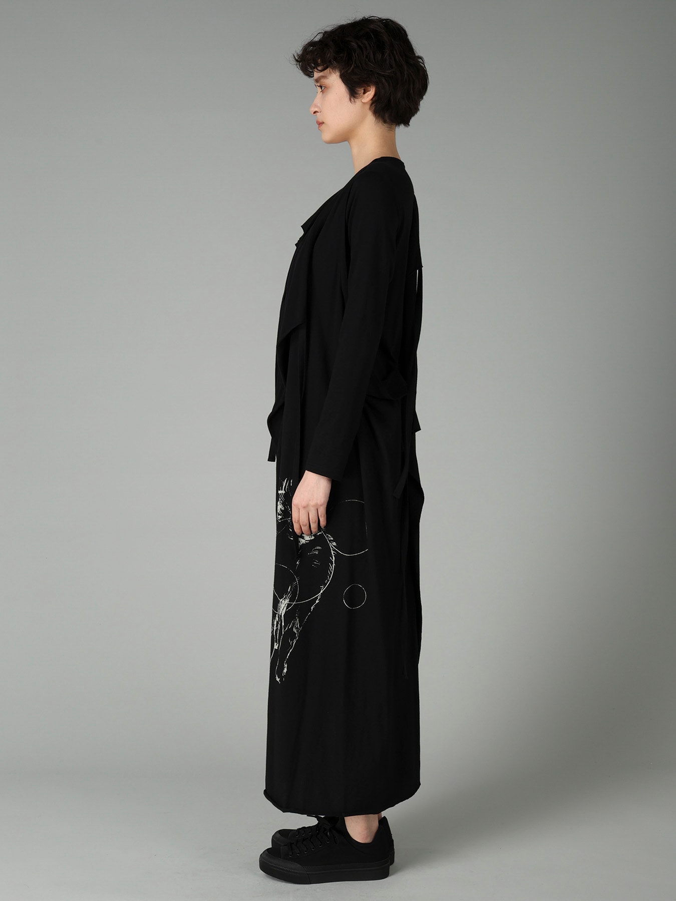 COTTON SINGLE JERSEY PRINTED DRESS RIN