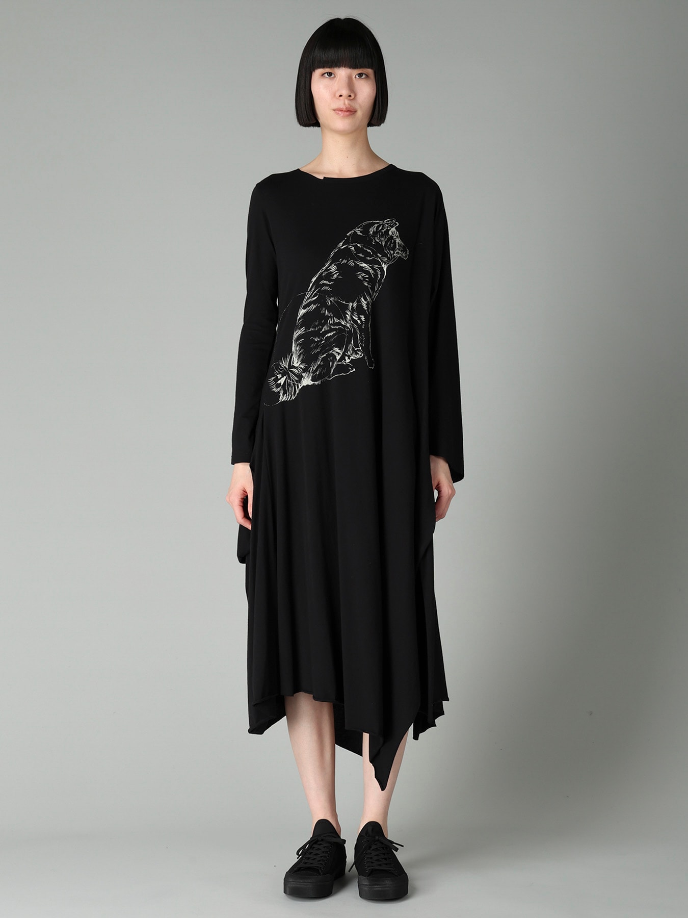 COTTON SINGLE JERSEY PRINTED DRESS SARAH