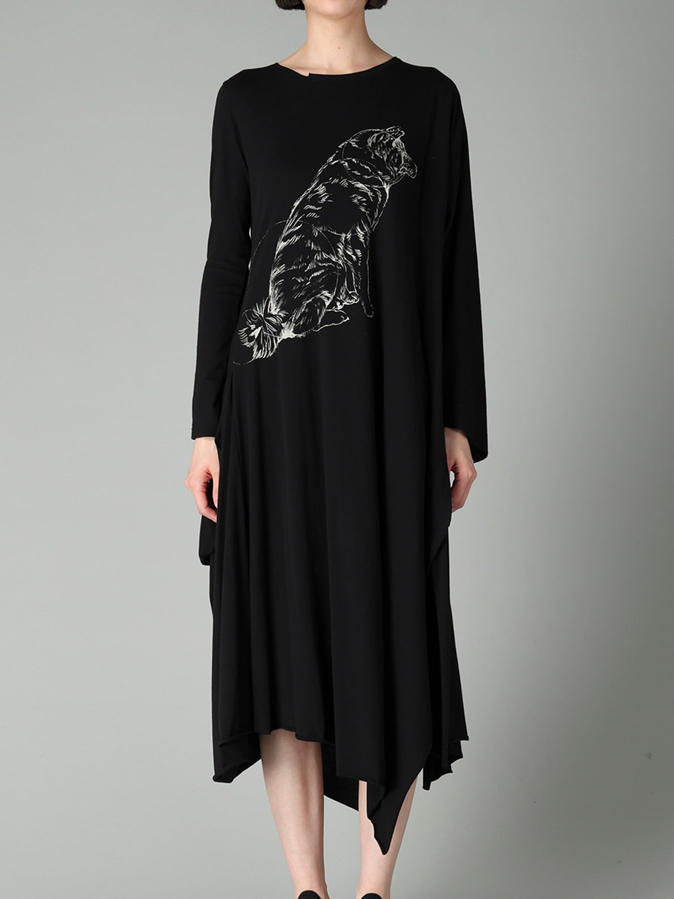 COTTON SINGLE JERSEY PRINTED DRESS SARAH