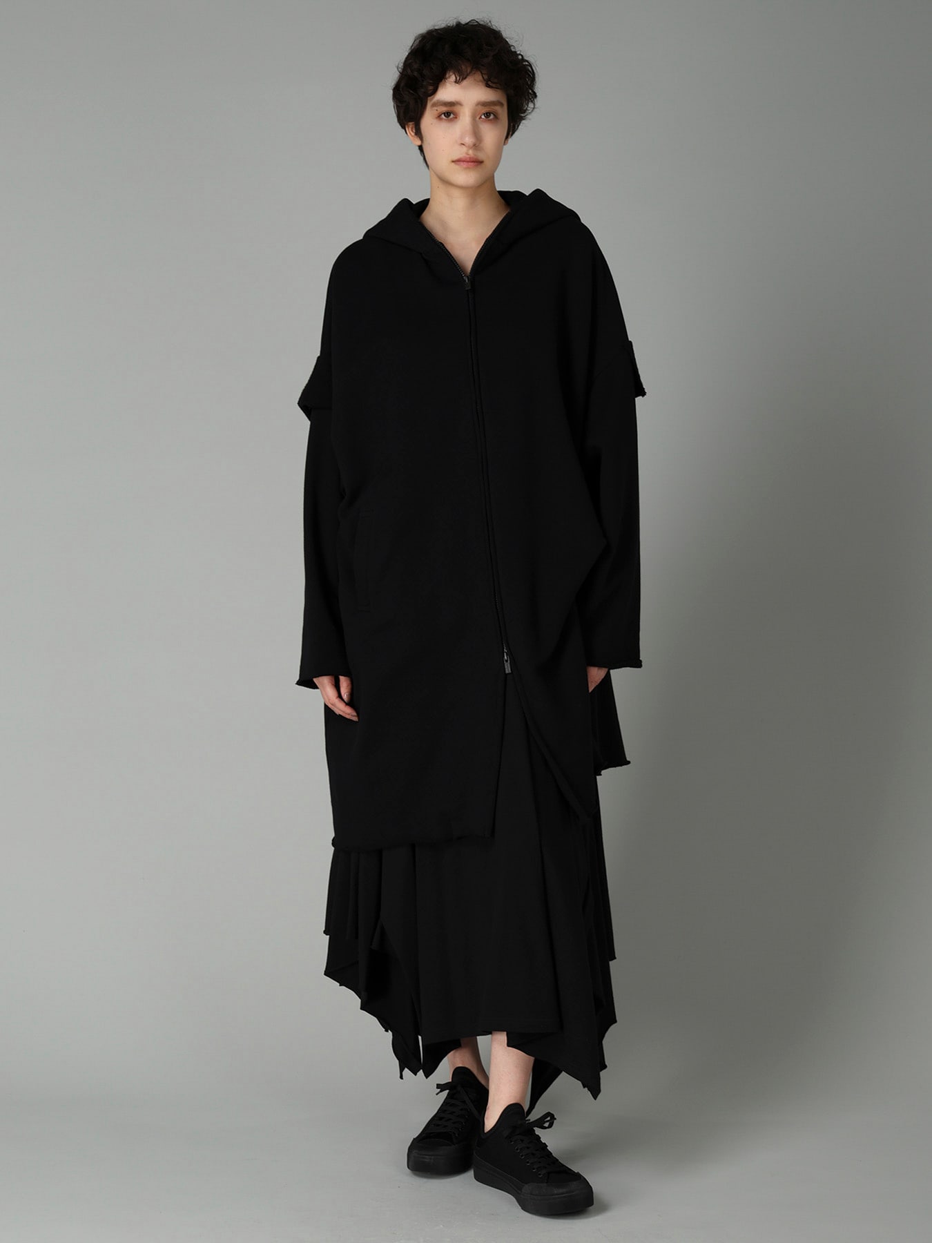 COTTON SINGLE JERSEY DRAPED SKIRT A