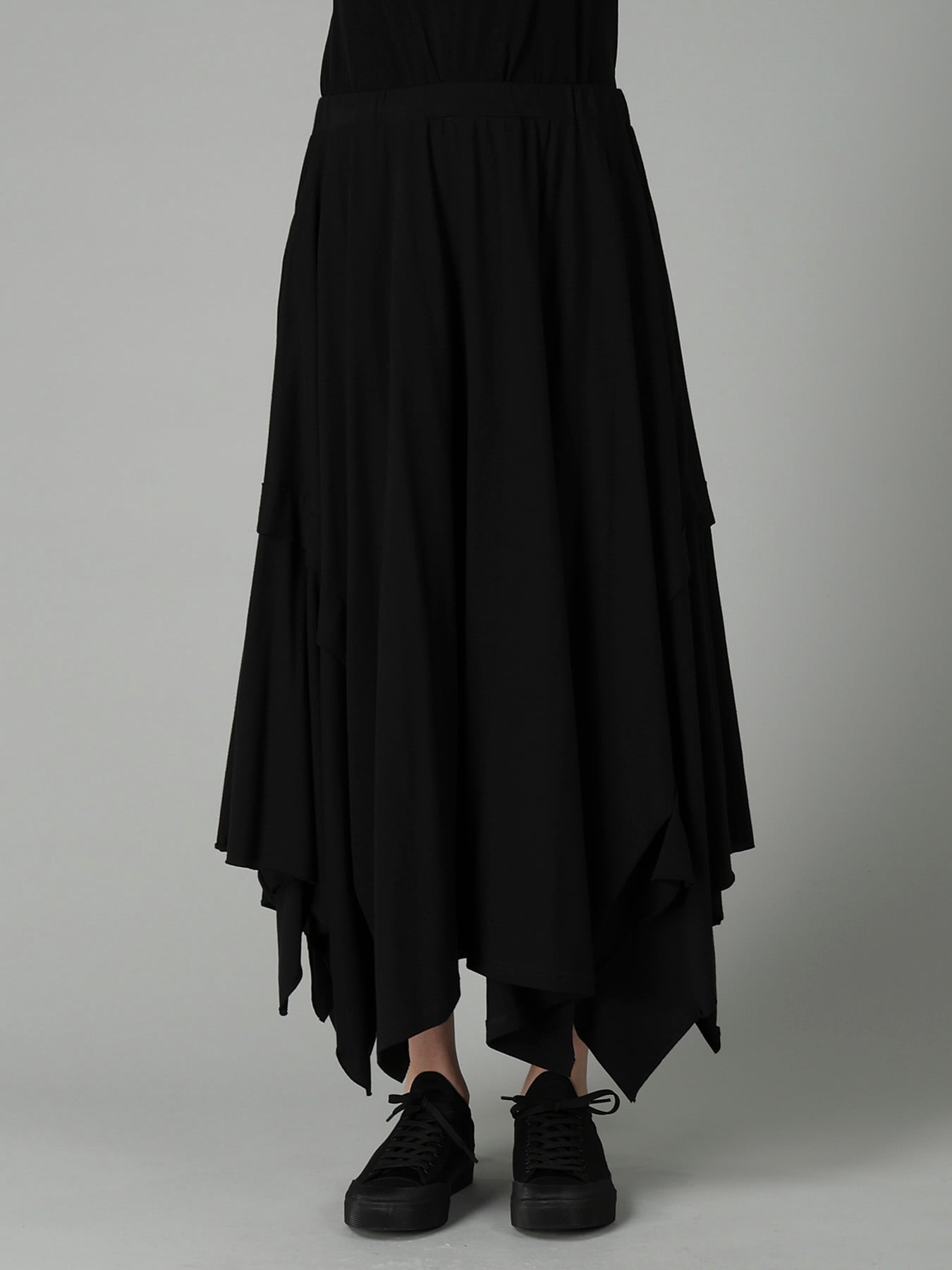 COTTON SINGLE JERSEY DRAPED SKIRT A