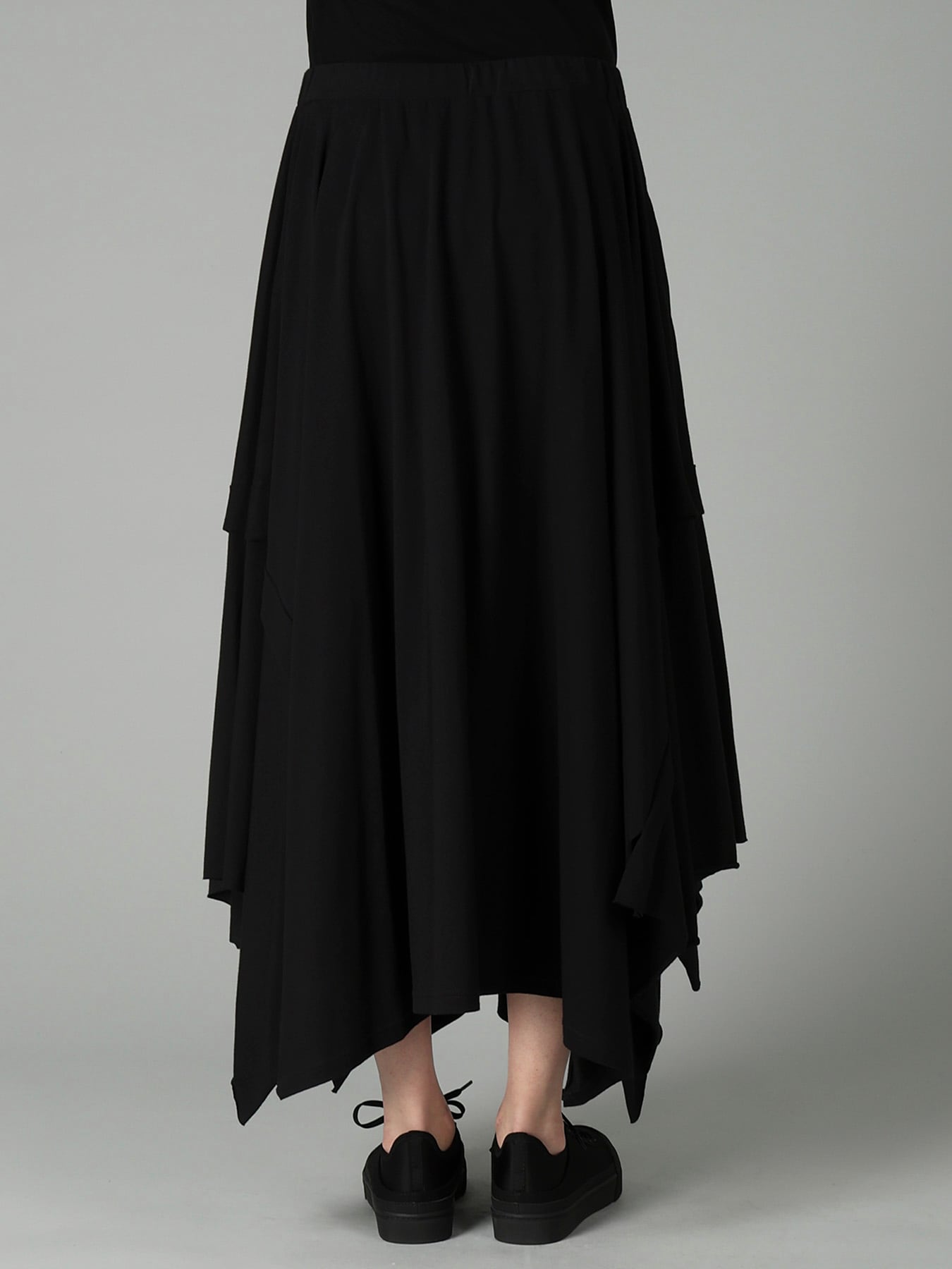 COTTON SINGLE JERSEY DRAPED SKIRT A