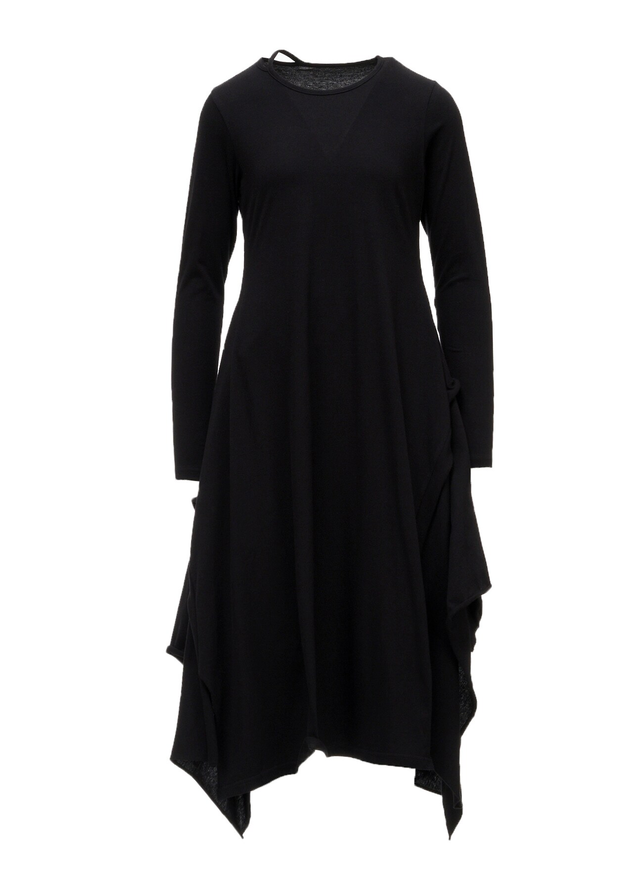 COTTON SINGLE JERSEY DRAPED DRESS