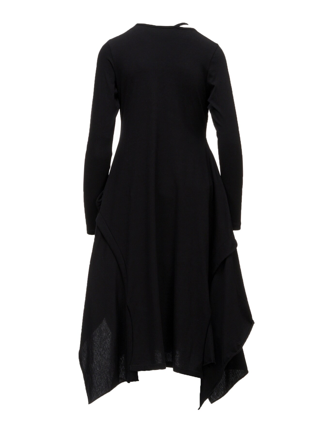 COTTON SINGLE JERSEY DRAPED DRESS