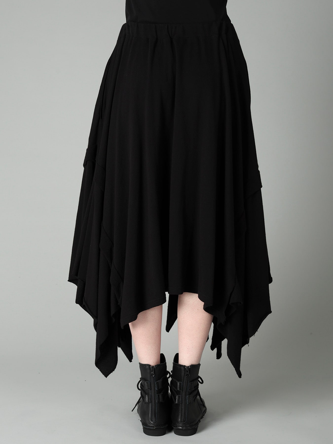 CREPE FRENCH TERRY DRAPED SKIRT B