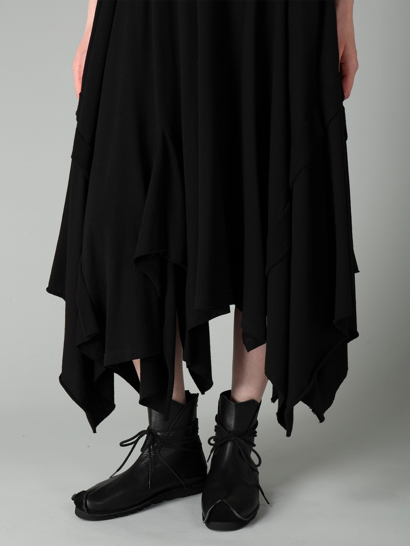 CREPE FRENCH TERRY DRAPED SKIRT B