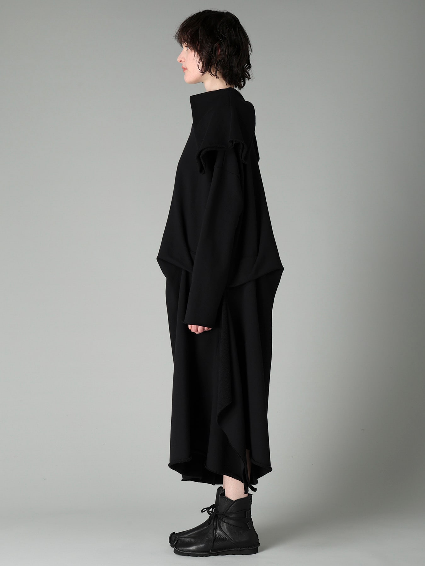 FRENCH TERRY TUCK POINT DRESS