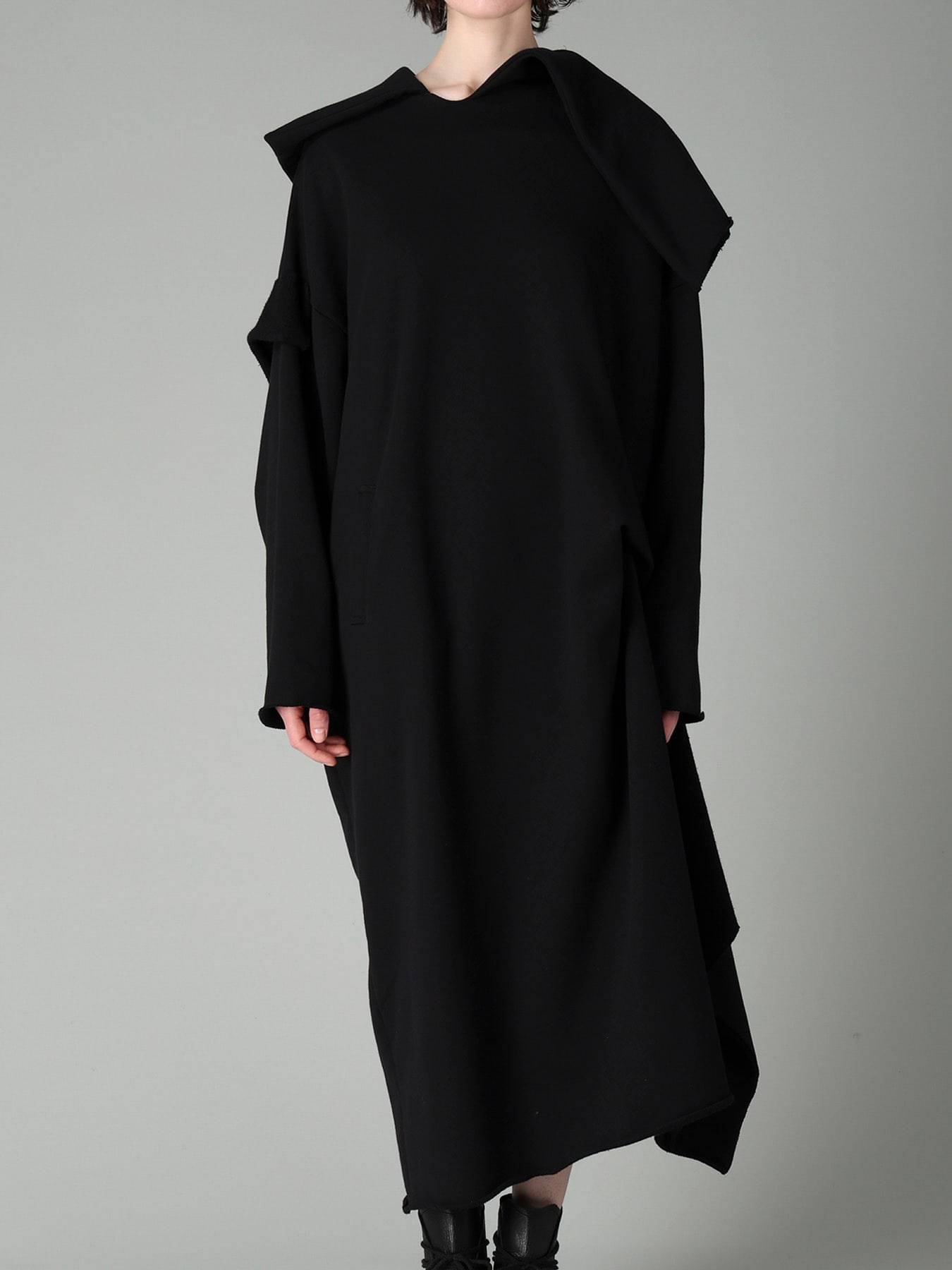 FRENCH TERRY TUCK POINT DRESS