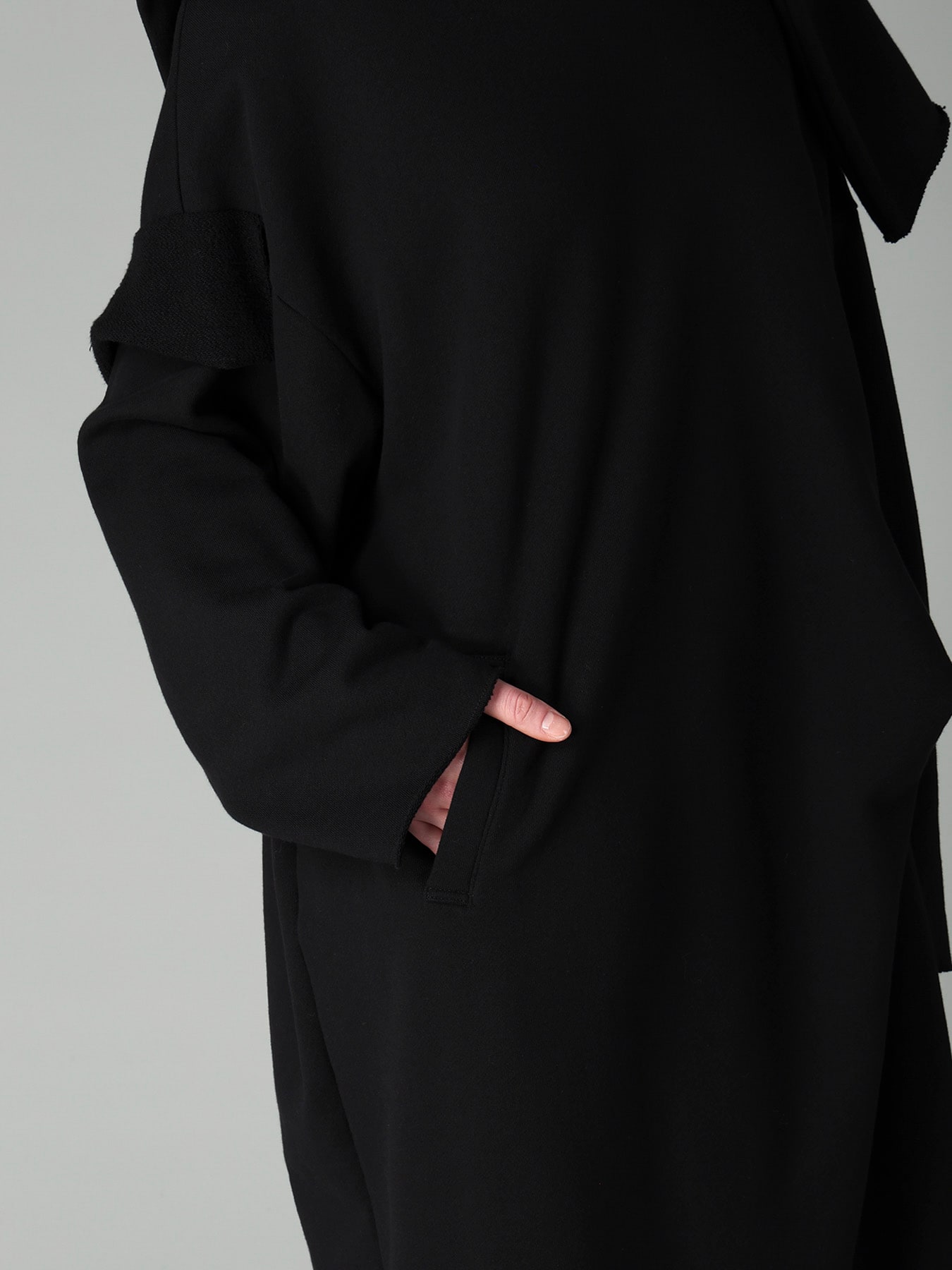FRENCH TERRY TUCK POINT DRESS