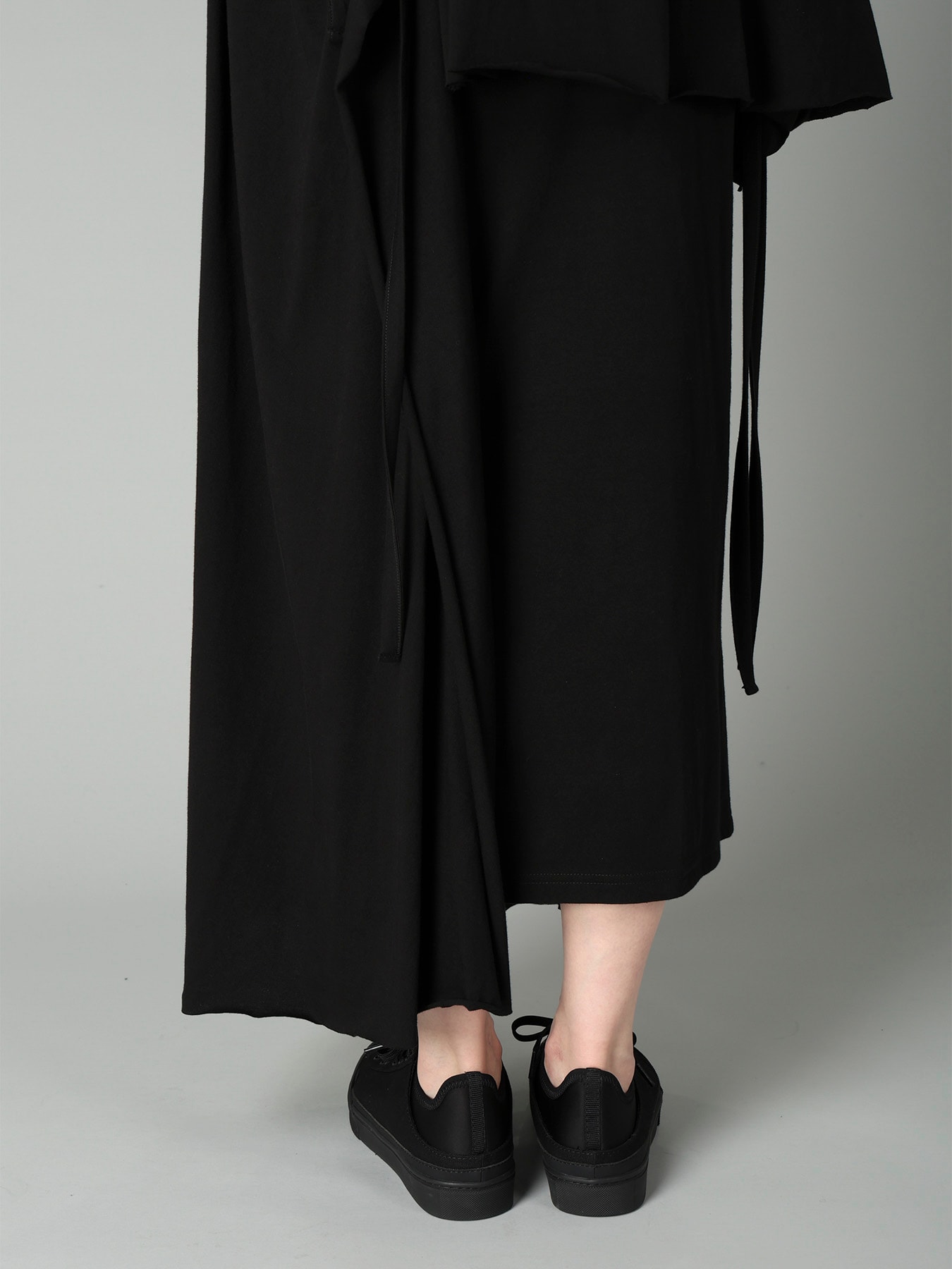 COTTON SINGLE JERSEY BINDER DRAPED DRESS A