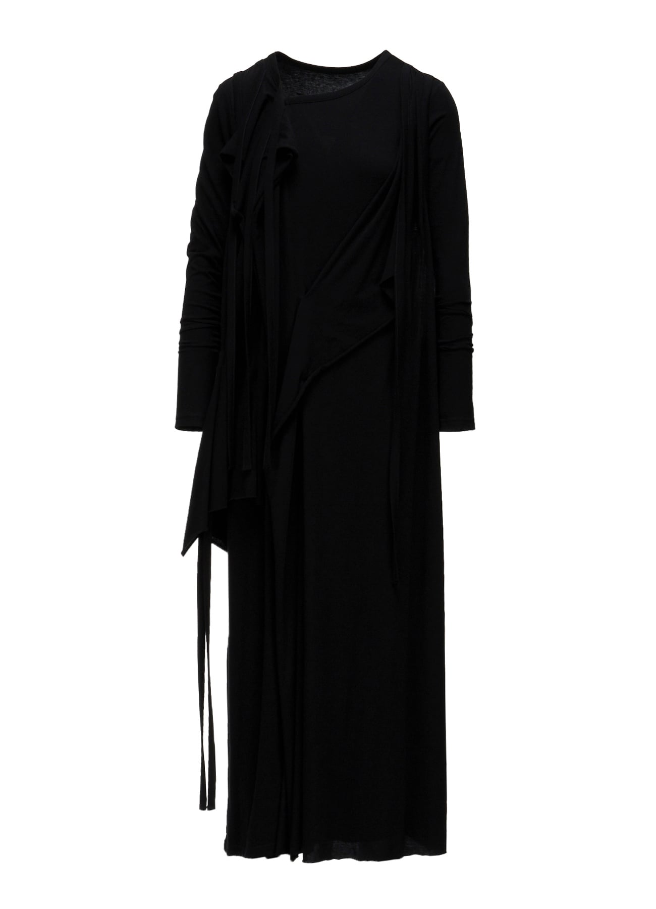 COTTON SINGLE JERSEY BINDER DRAPED DRESS A