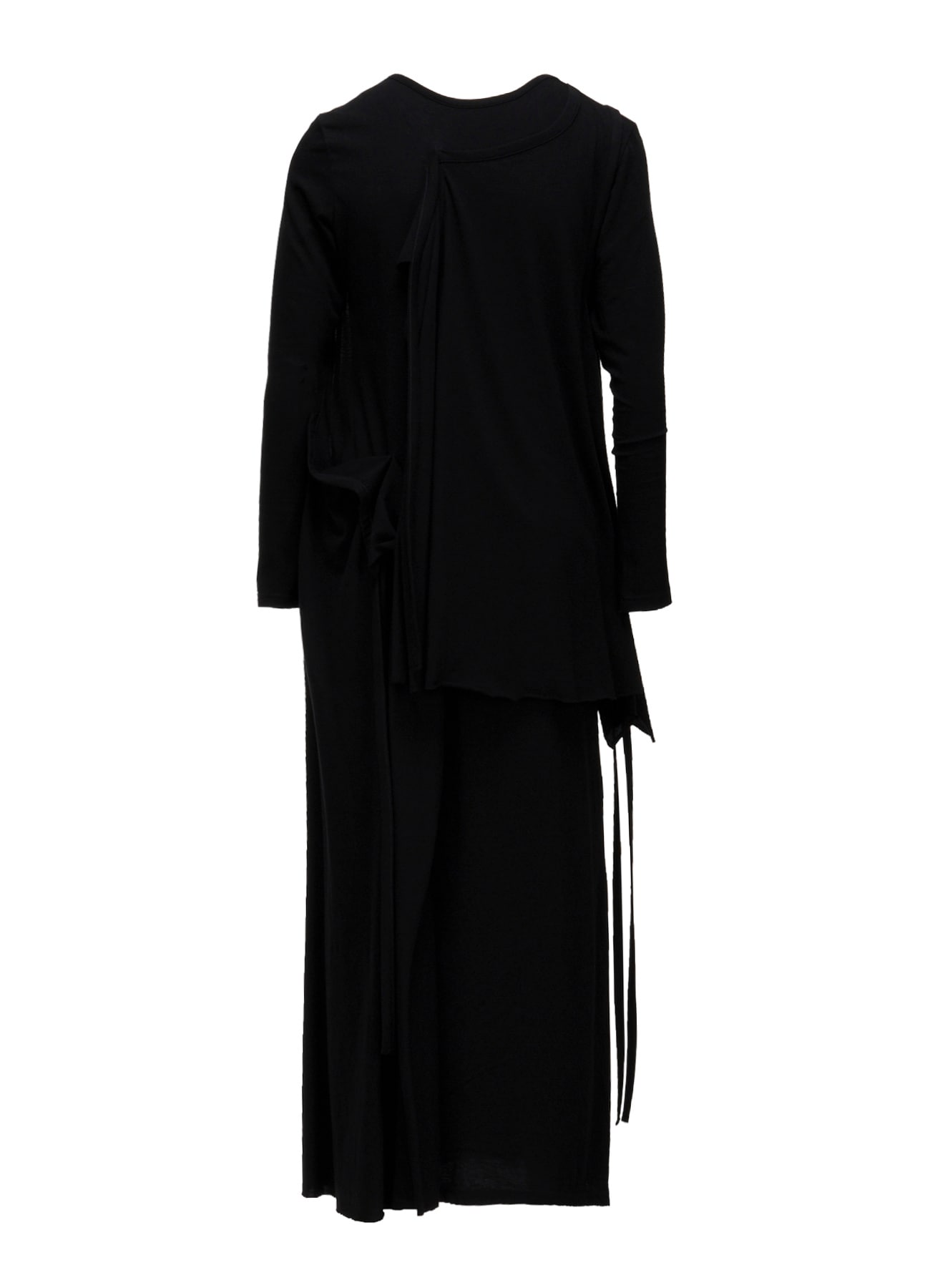 COTTON SINGLE JERSEY BINDER DRAPED DRESS A