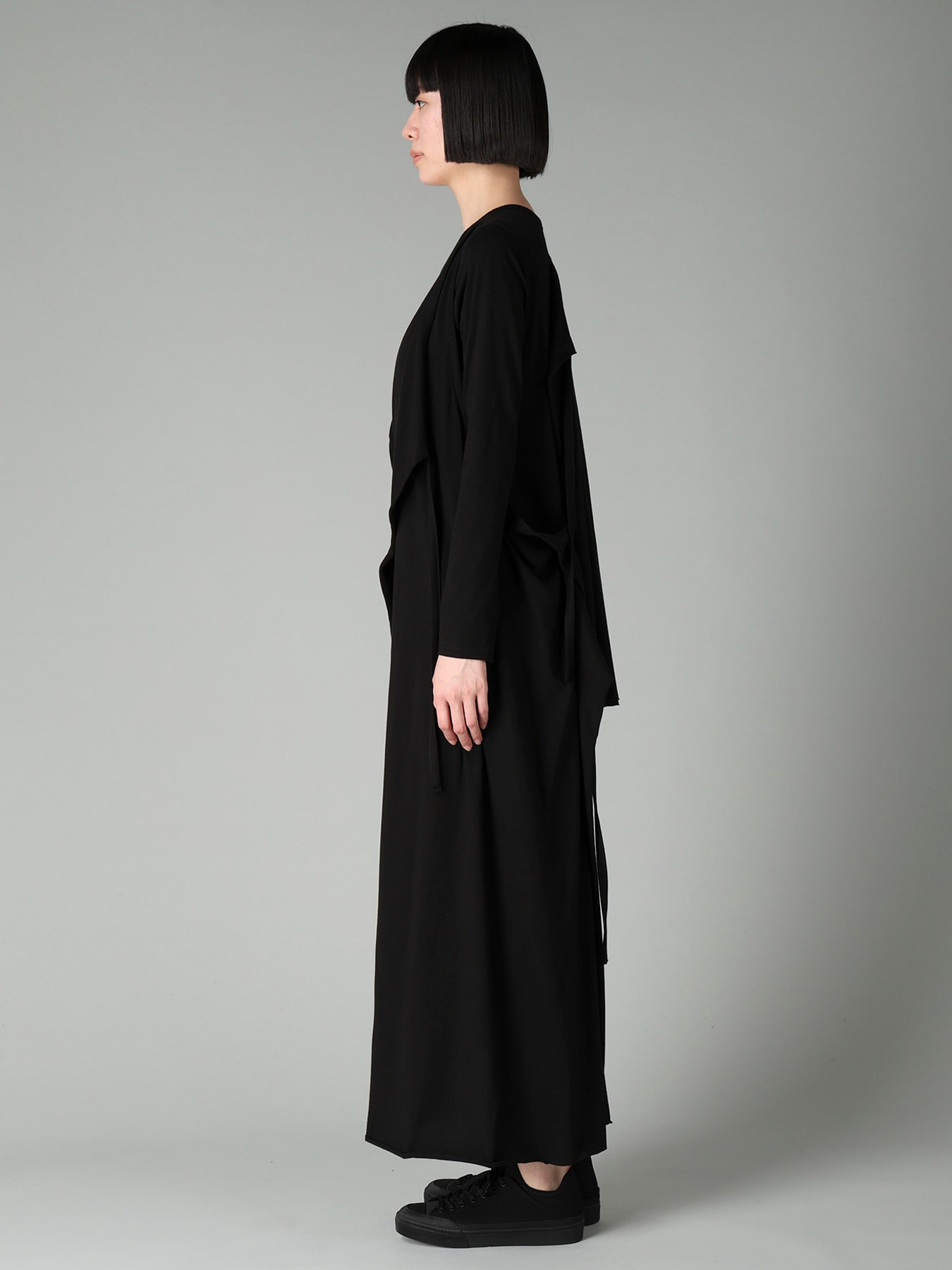 COTTON SINGLE JERSEY BINDER DRAPED DRESS A