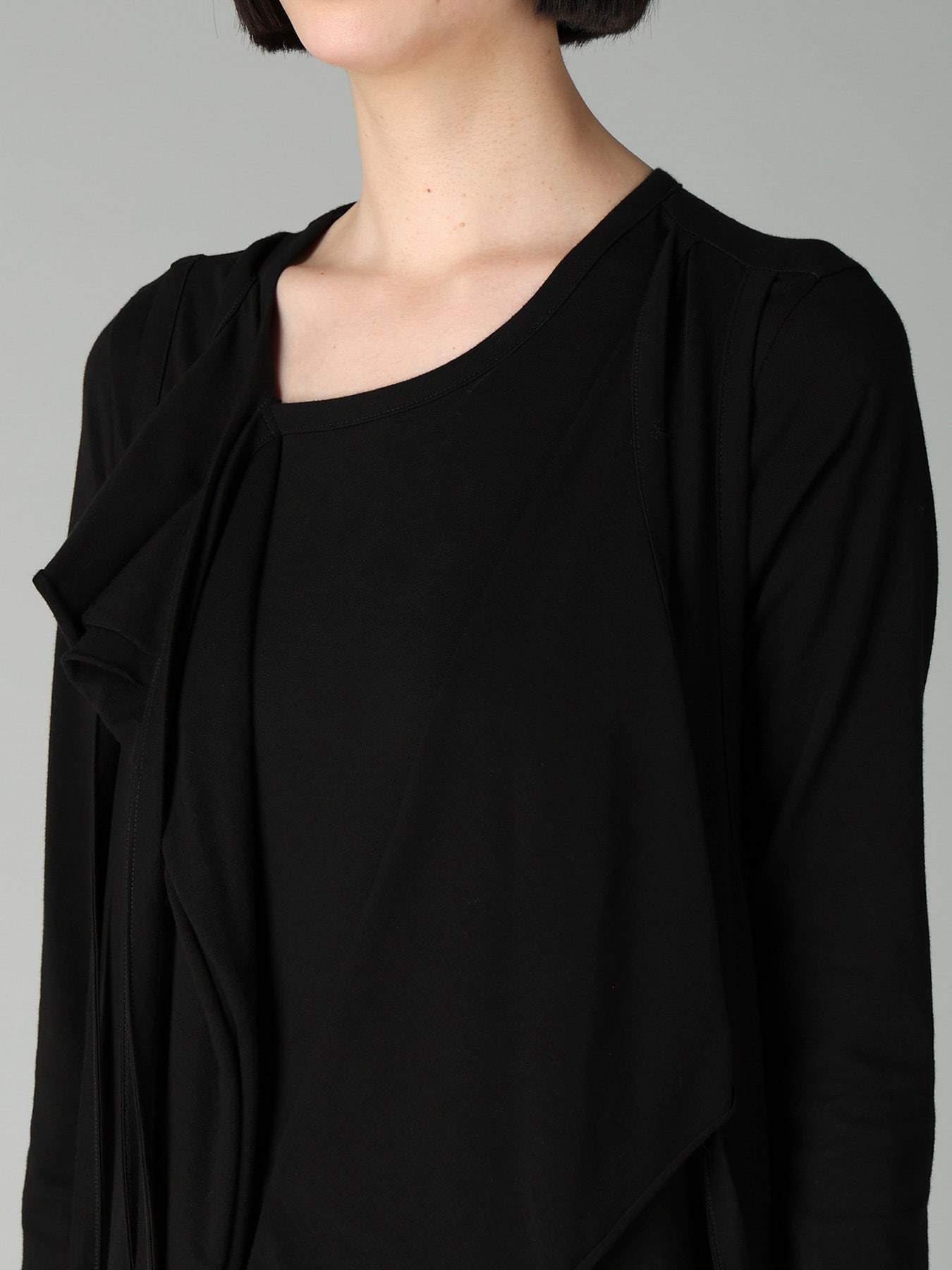 COTTON SINGLE JERSEY BINDER DRAPED DRESS A