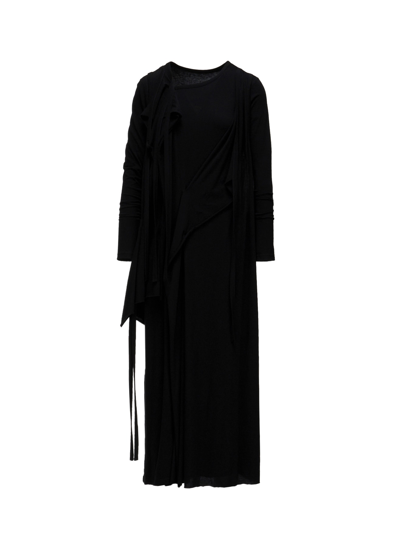 COTTON SINGLE JERSEY BINDER DRAPED DRESS A