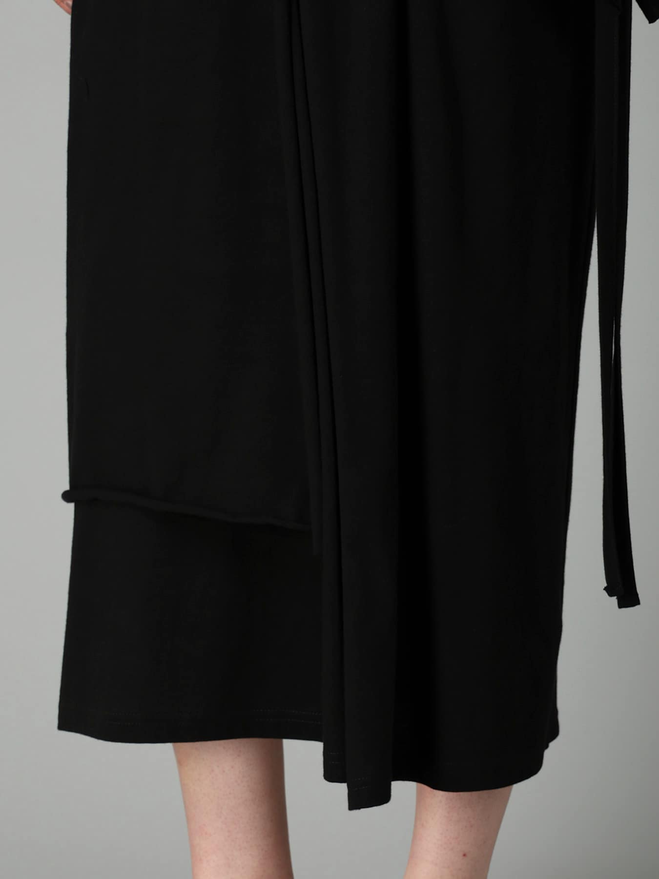 COTTON SINGLE JERSEY BINDER DRAPED DRESS B