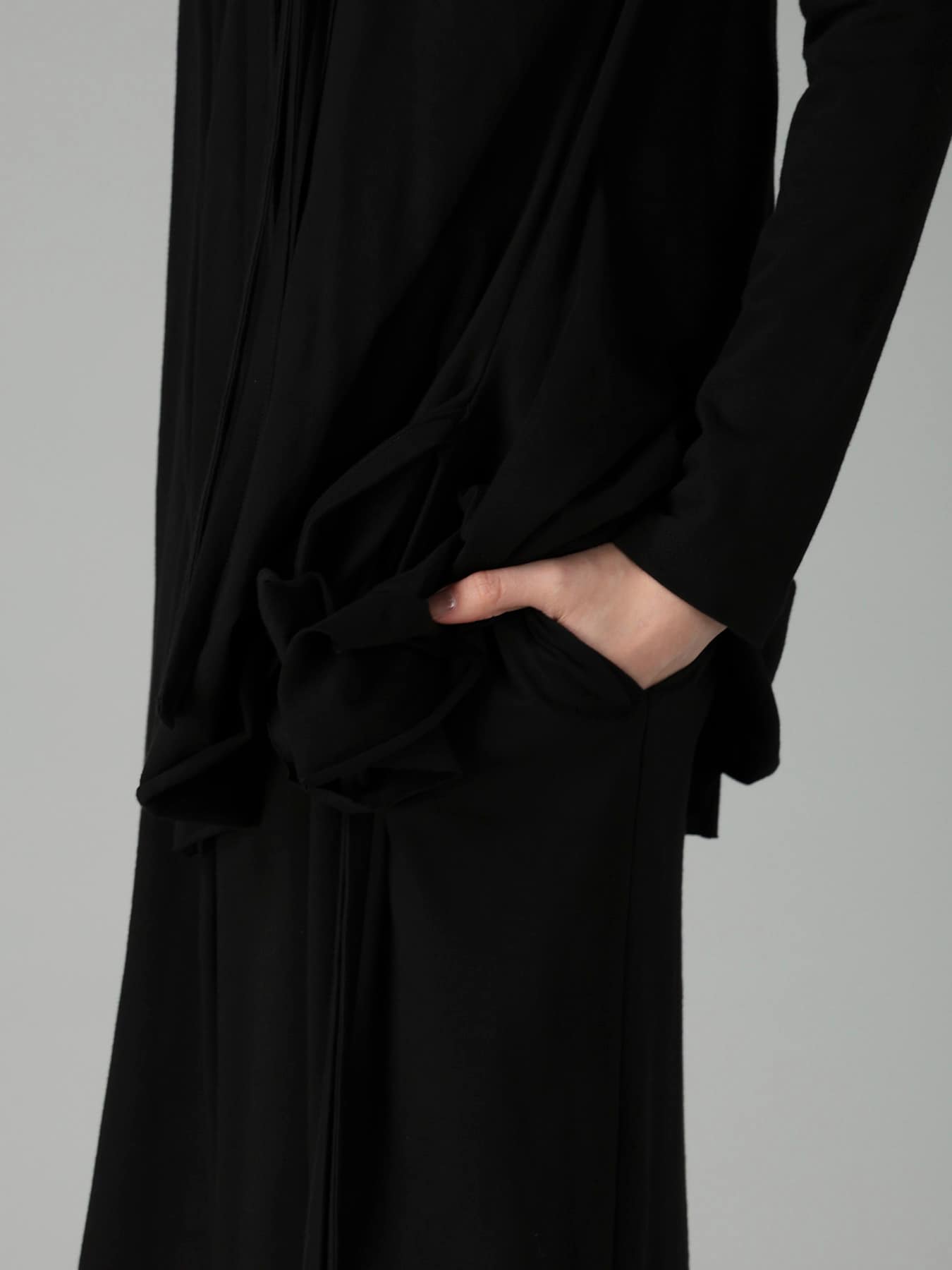 COTTON SINGLE JERSEY BINDER DRAPED DRESS B