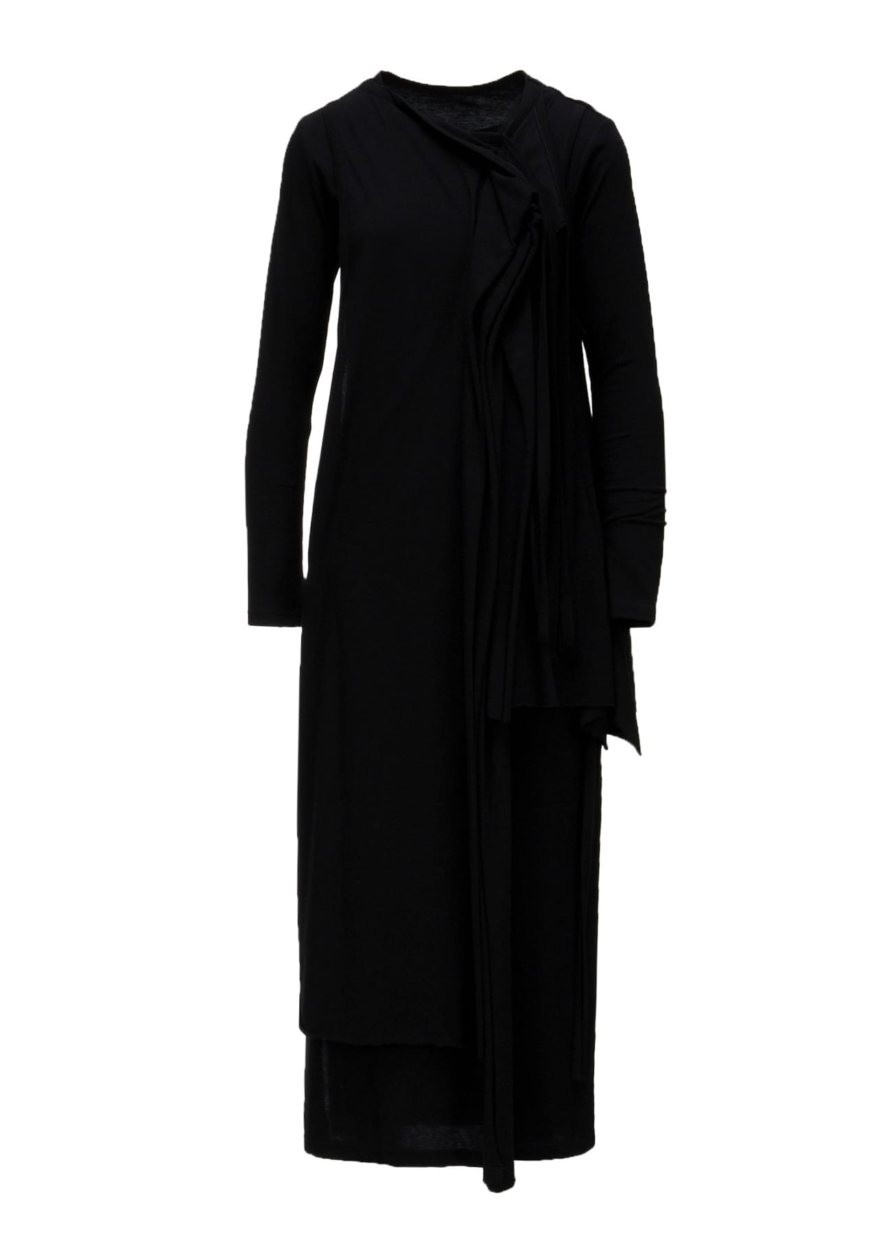 COTTON SINGLE JERSEY BINDER DRAPED DRESS B
