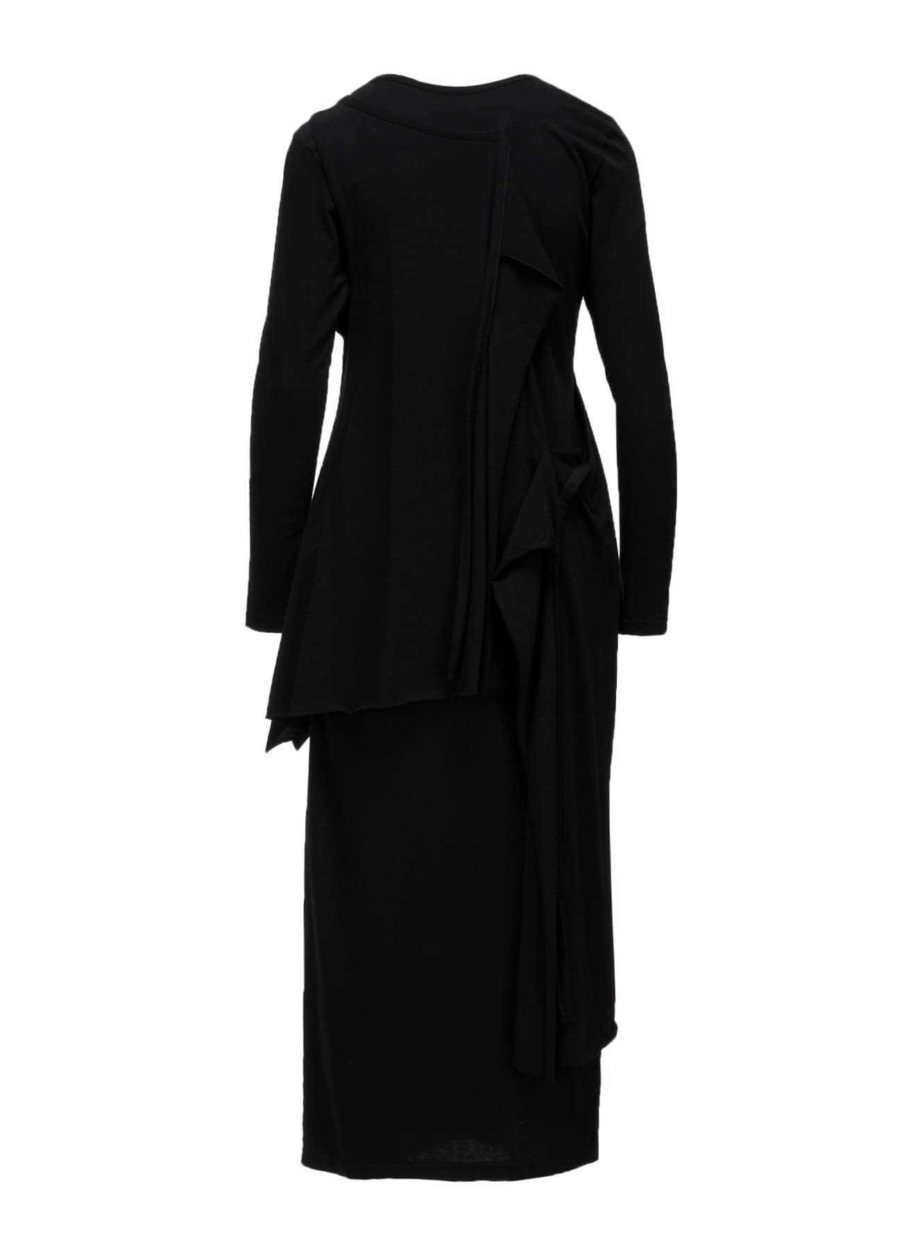 COTTON SINGLE JERSEY BINDER DRAPED DRESS B