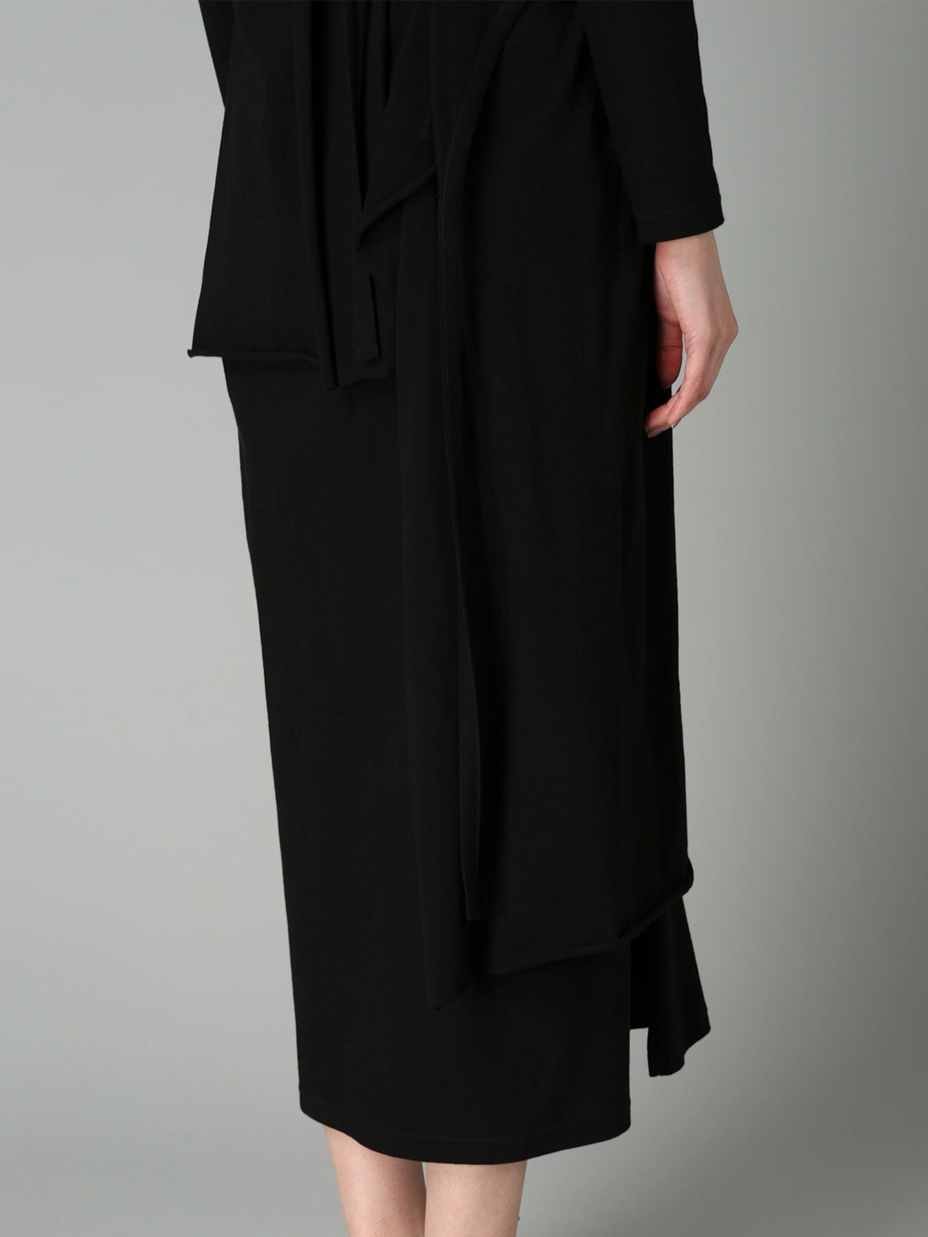 COTTON SINGLE JERSEY BINDER DRAPED DRESS B