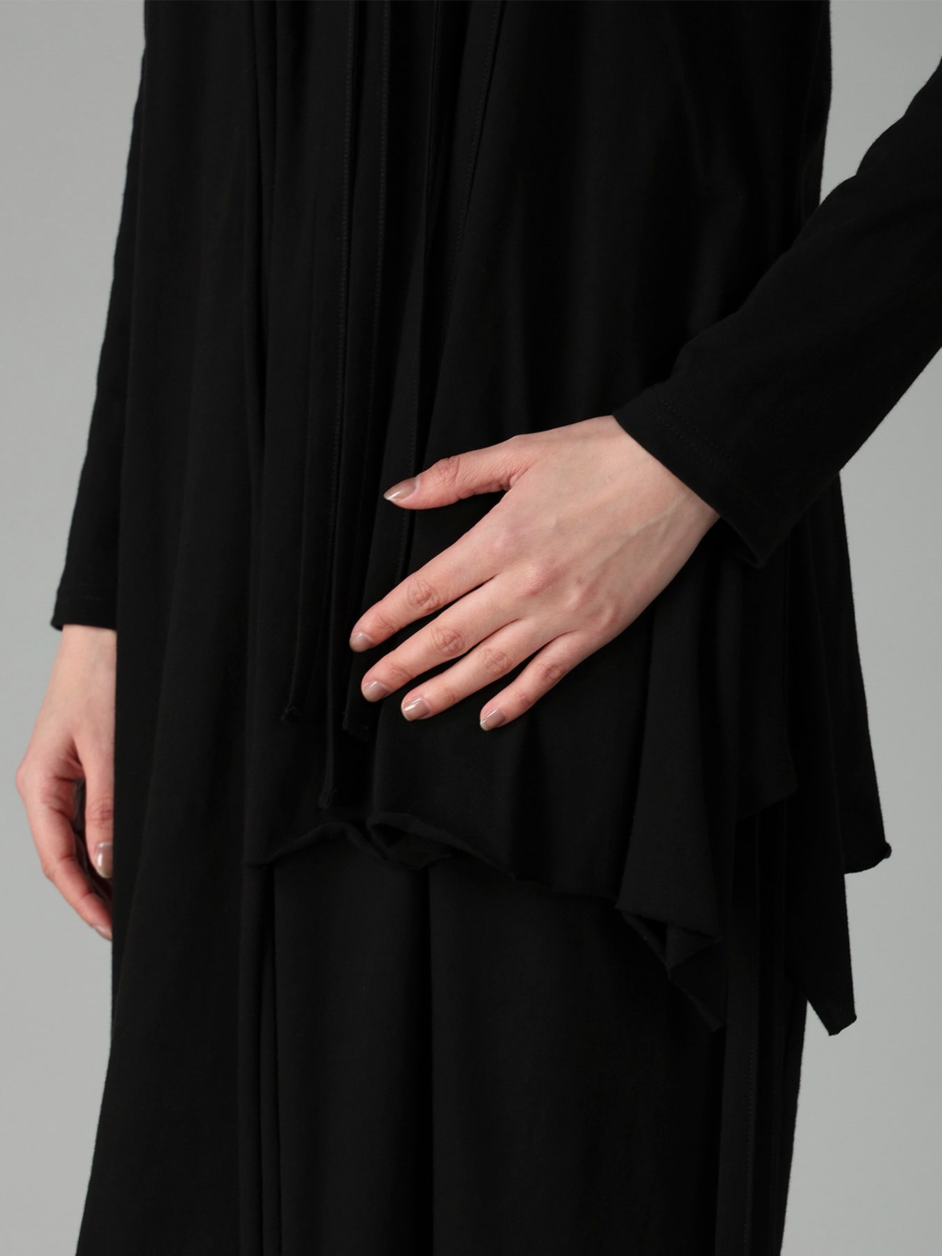 COTTON SINGLE JERSEY BINDER DRAPED DRESS B