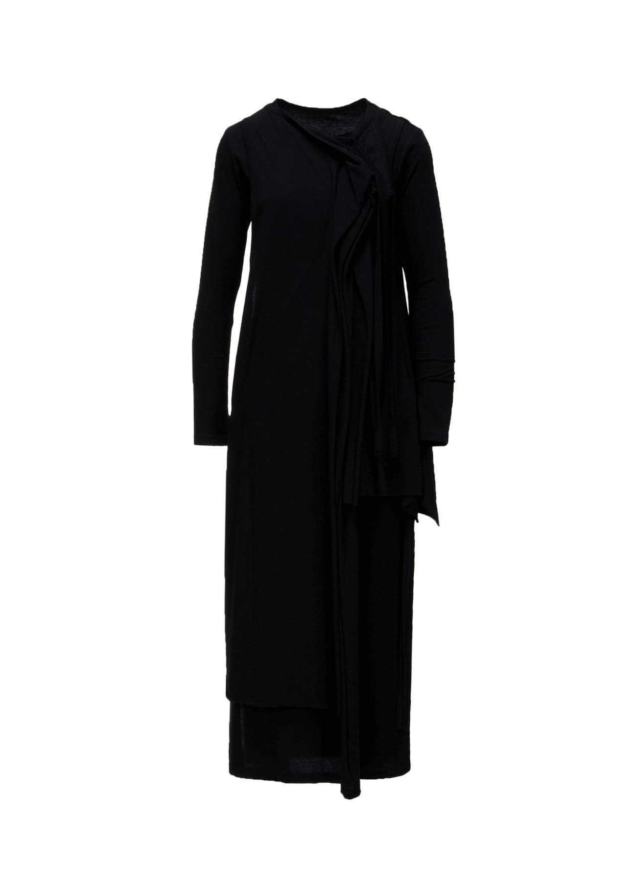 COTTON SINGLE JERSEY BINDER DRAPED DRESS B