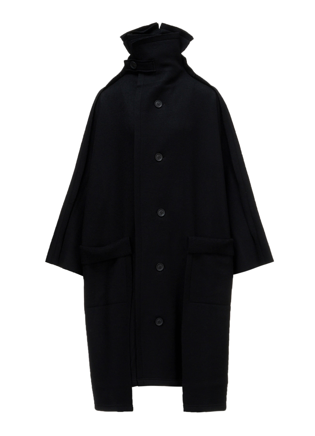 MILLED WOOL SHEEP PILE PATCH POCKET COAT