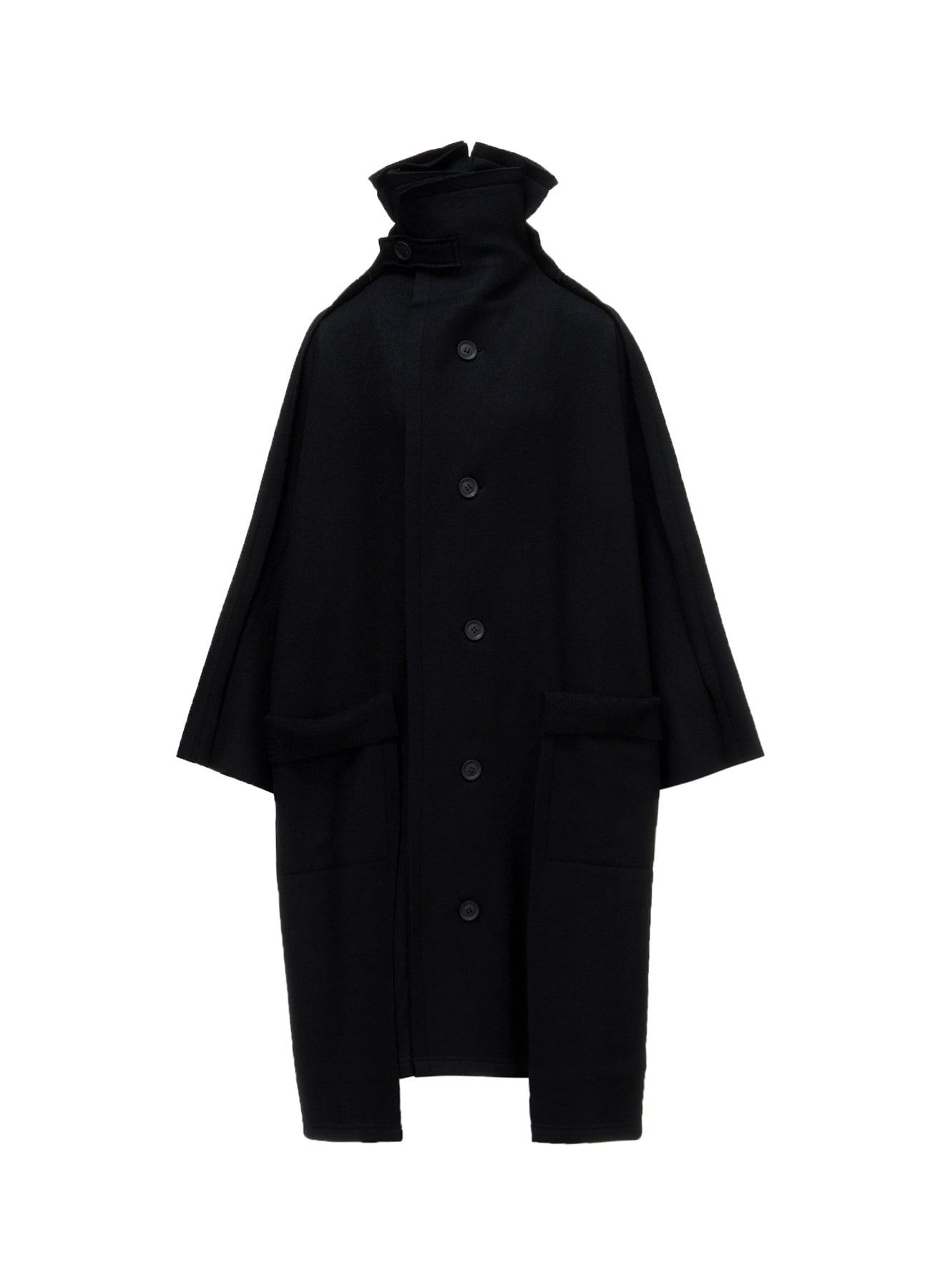 MILLED WOOL SHEEP PILE PATCH POCKET COAT