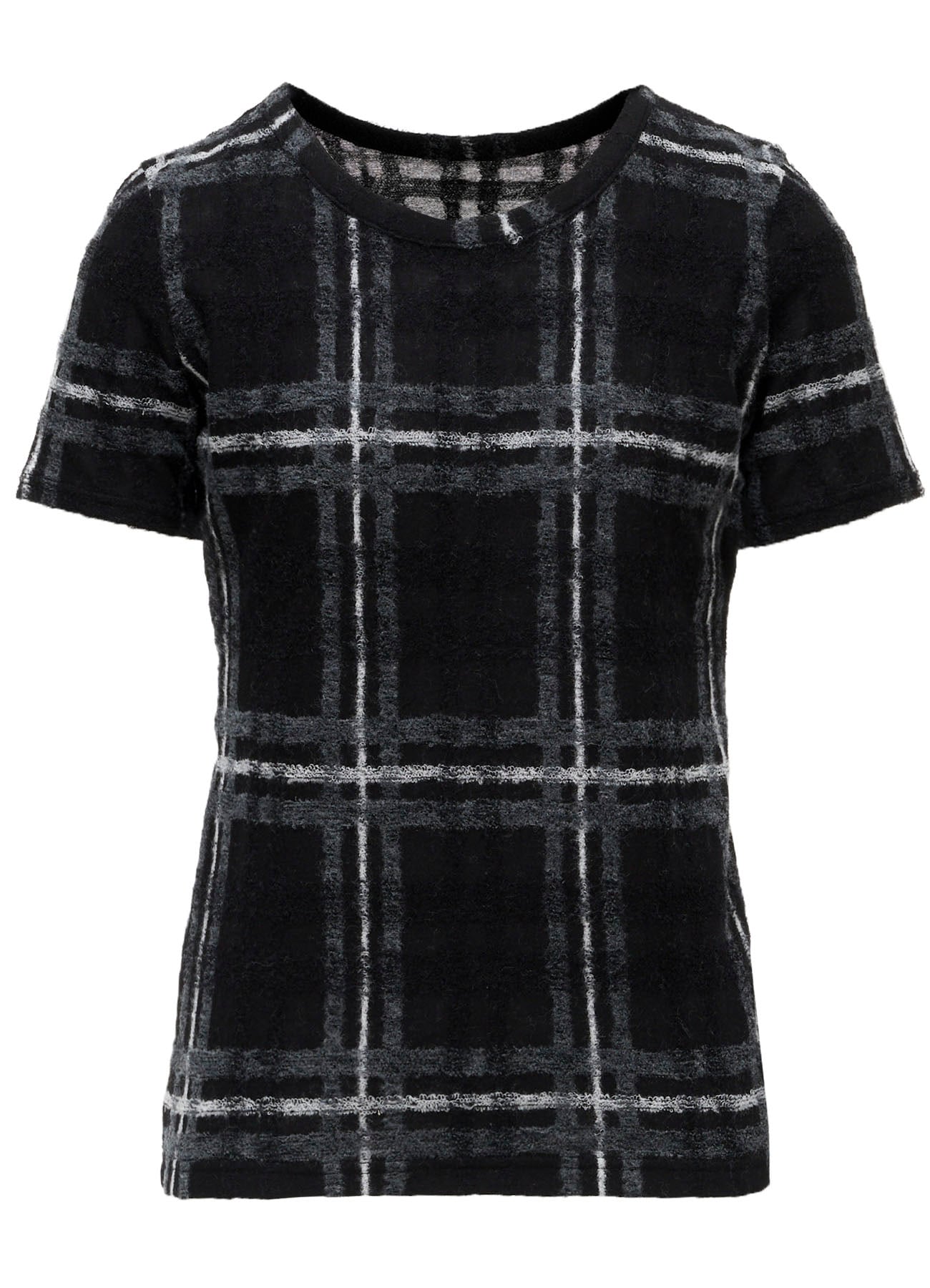 PLAID JQ  PILE SHORT SLEEVE T