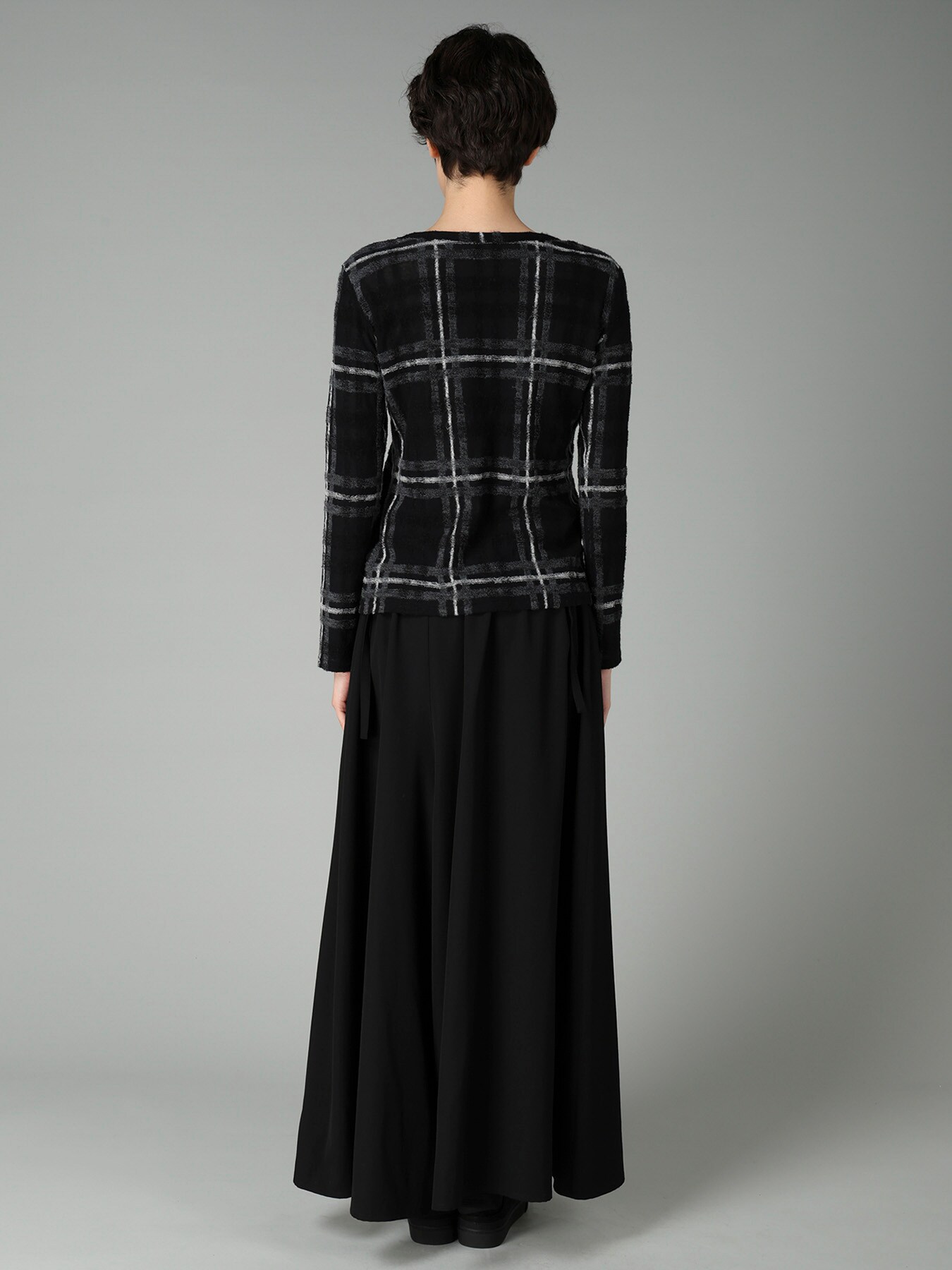 PLAID JQ  PILE LONG SLEEVE T