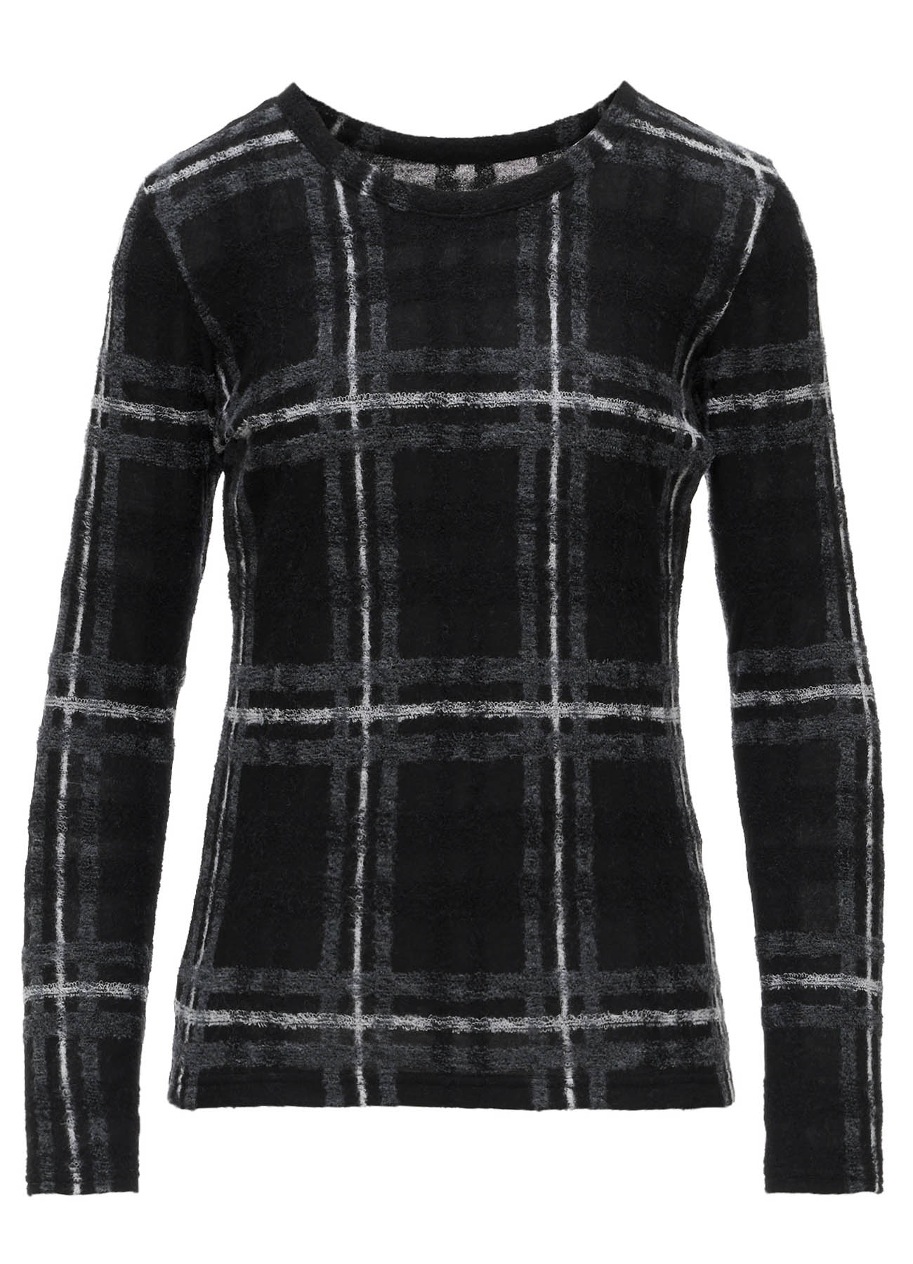 PLAID JQ  PILE LONG SLEEVE T