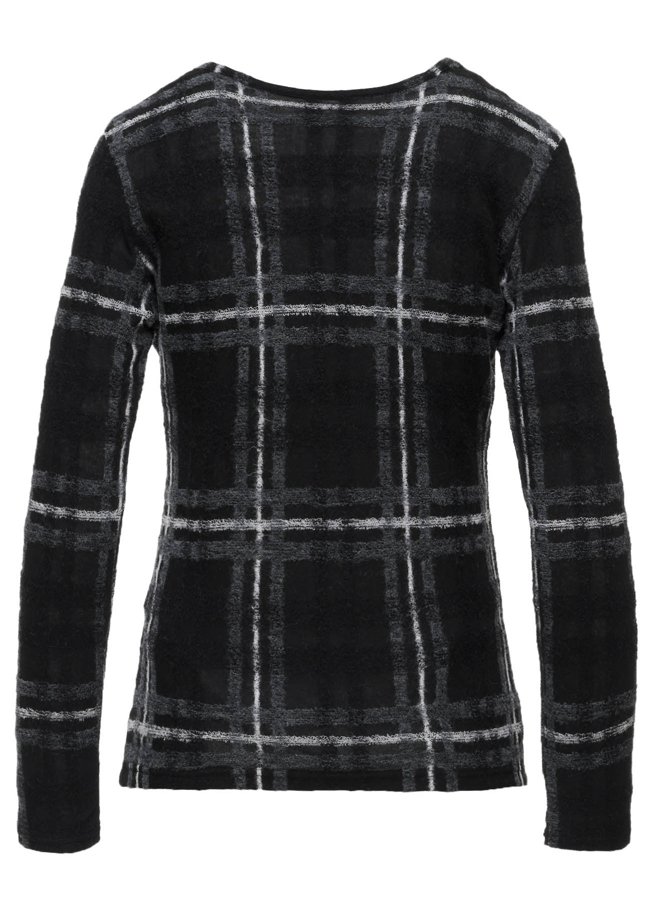 PLAID JQ  PILE LONG SLEEVE T