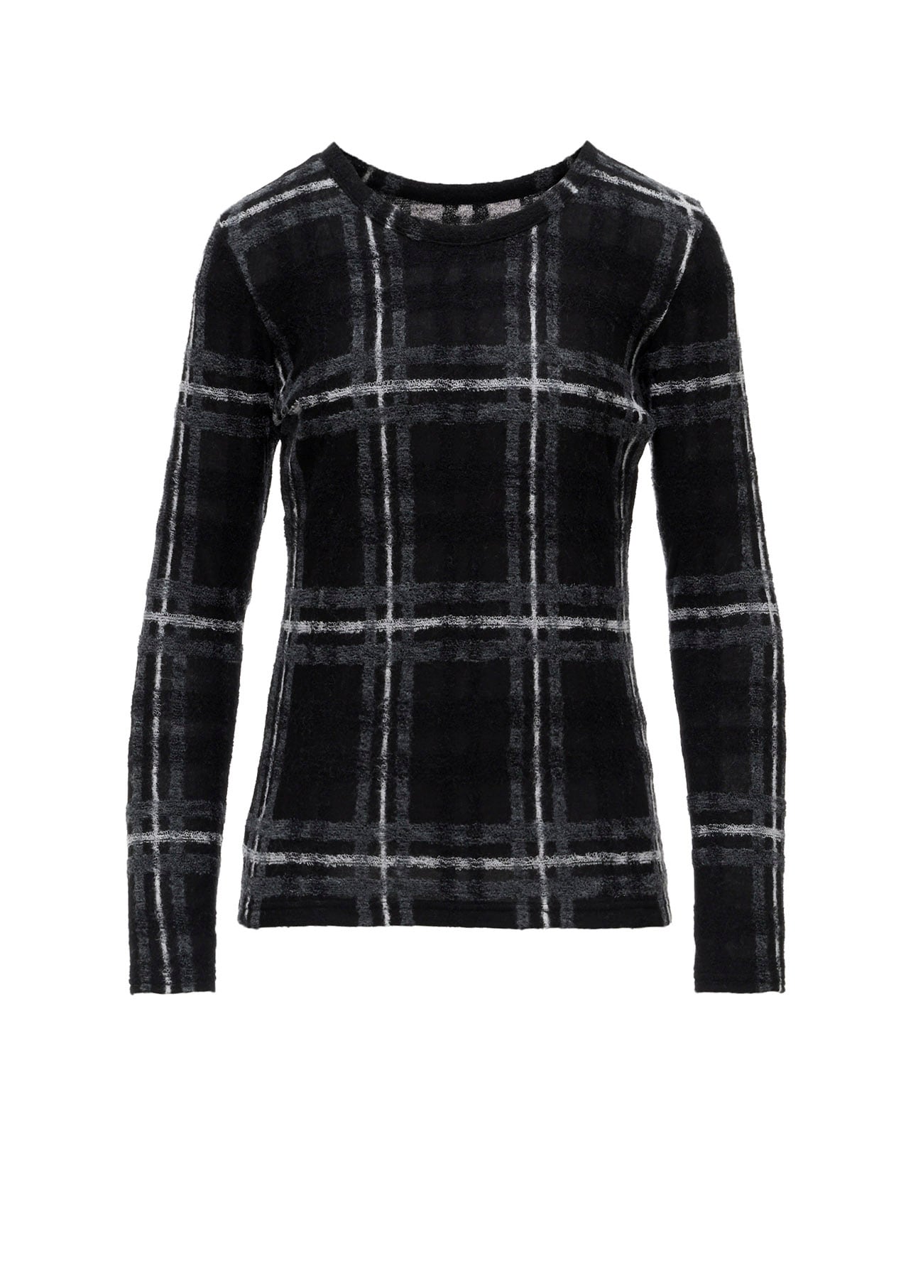 PLAID JQ  PILE LONG SLEEVE T