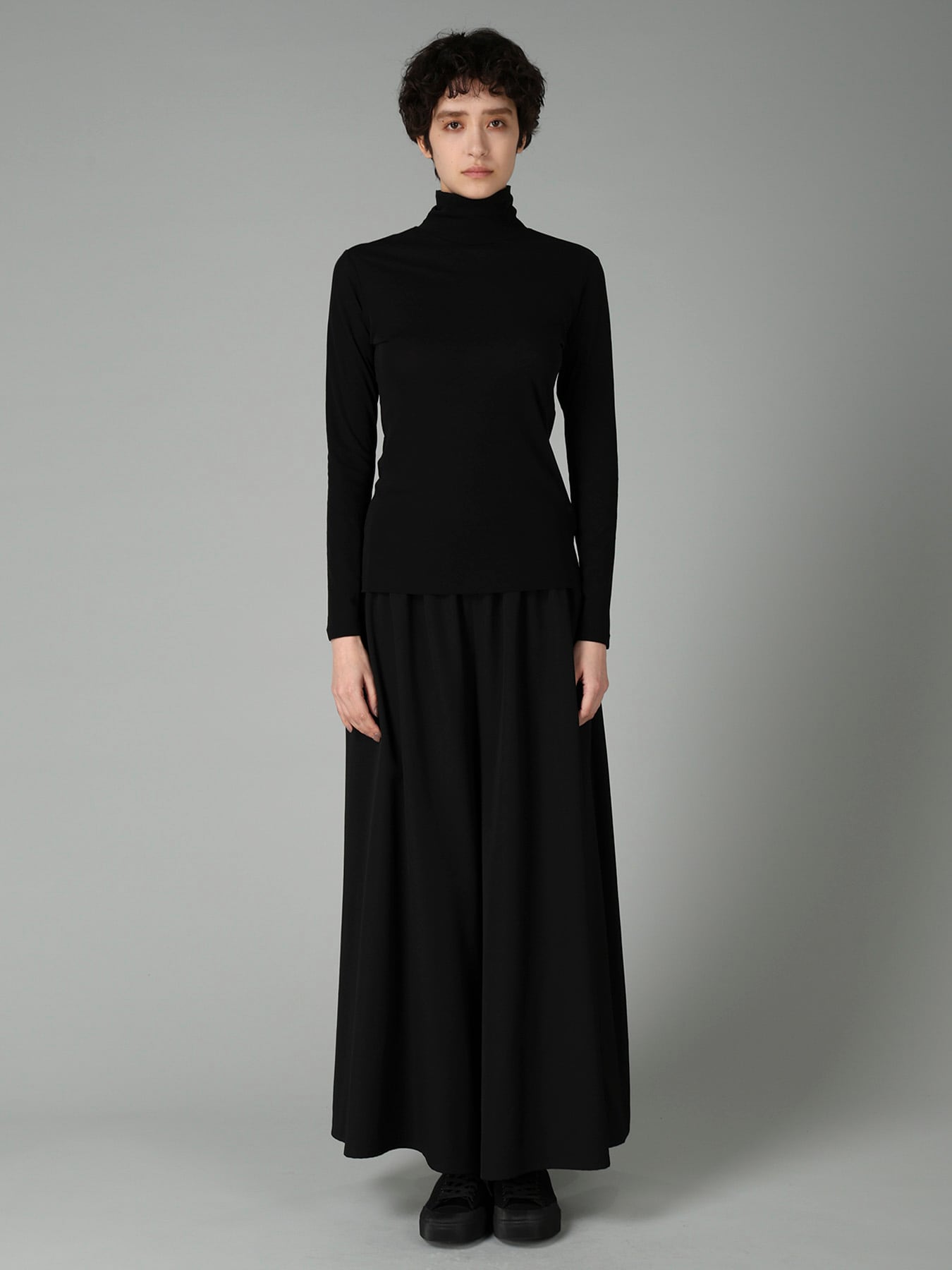 80/-HIGH TWISTED SINGLE JERSEY LONG SLV TURTLE NECK PO