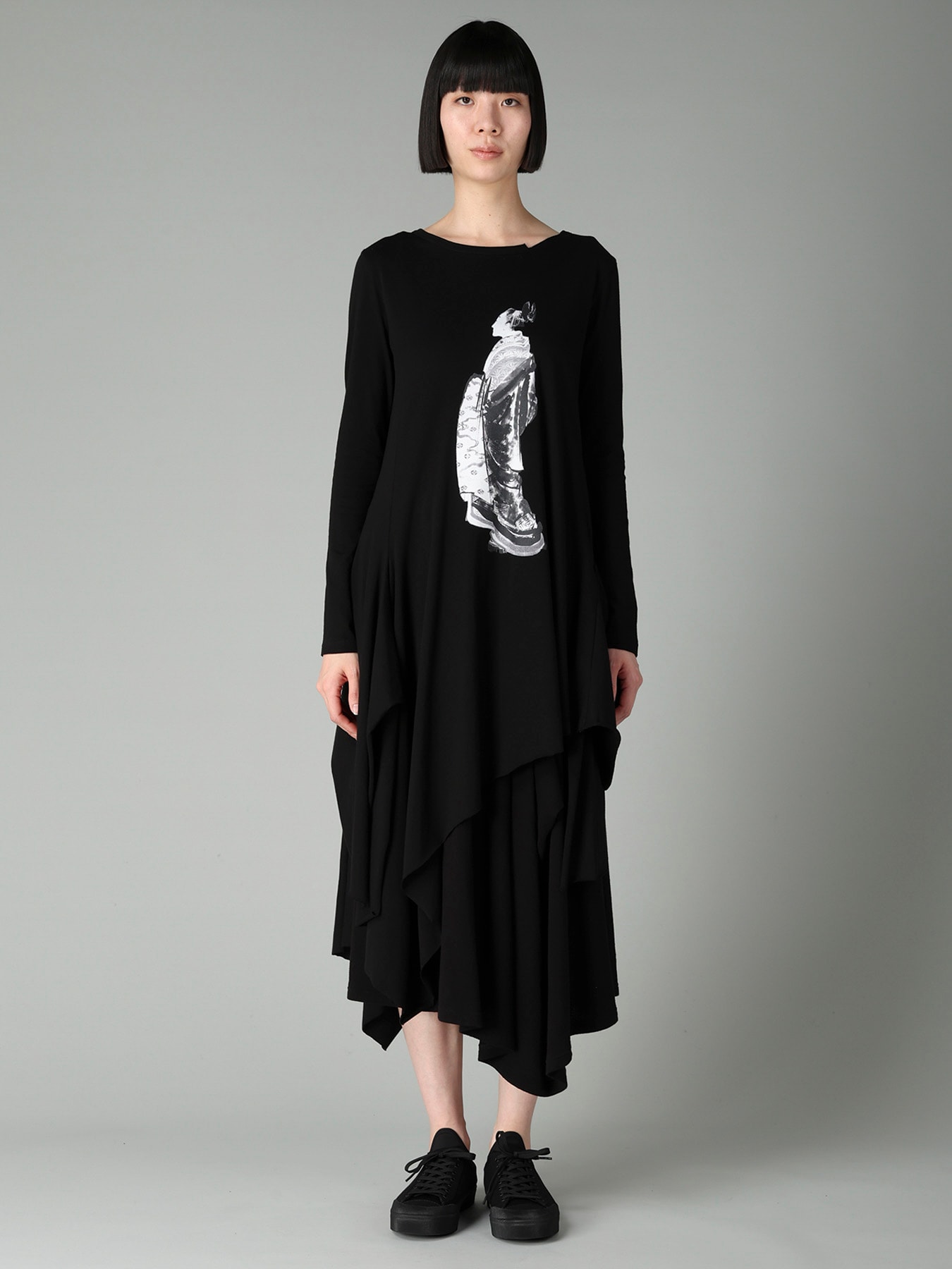 30/-COTTON SINGLE JERSEY PRINTED DRESS C