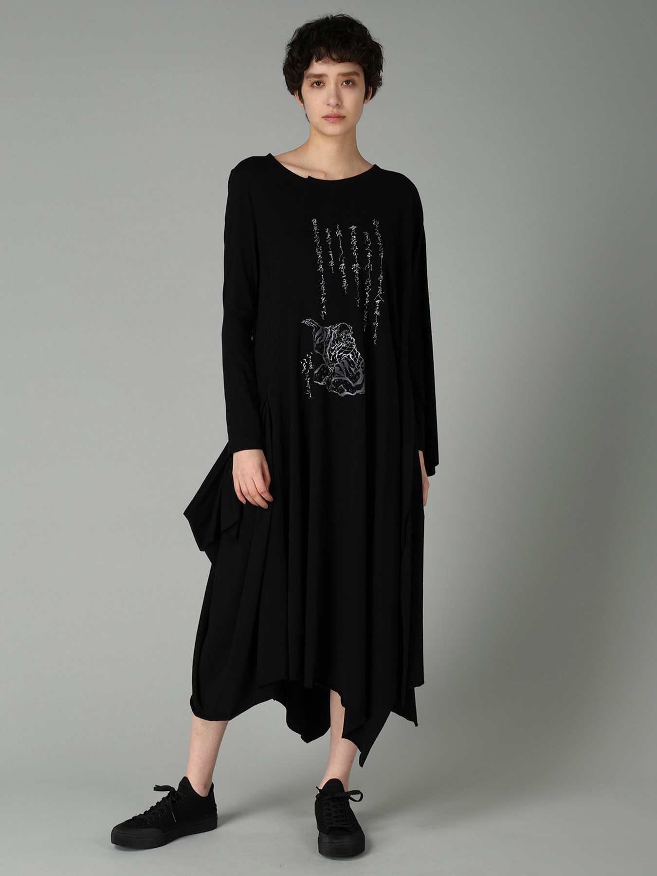 30/-COTTON SINGLE JERSEY PRINTED DRESS D